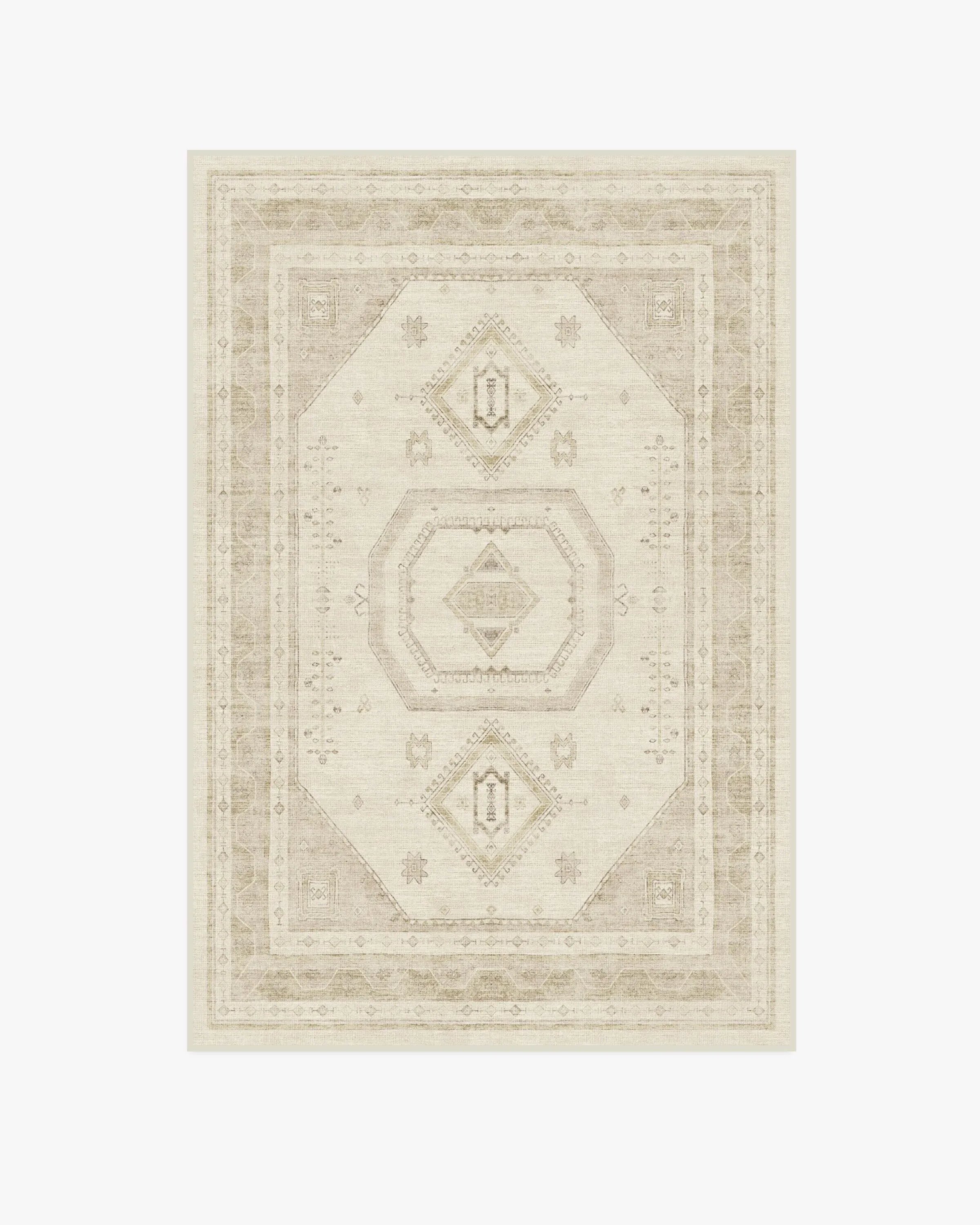 Medium Area Rug Machine Washable - Ivory