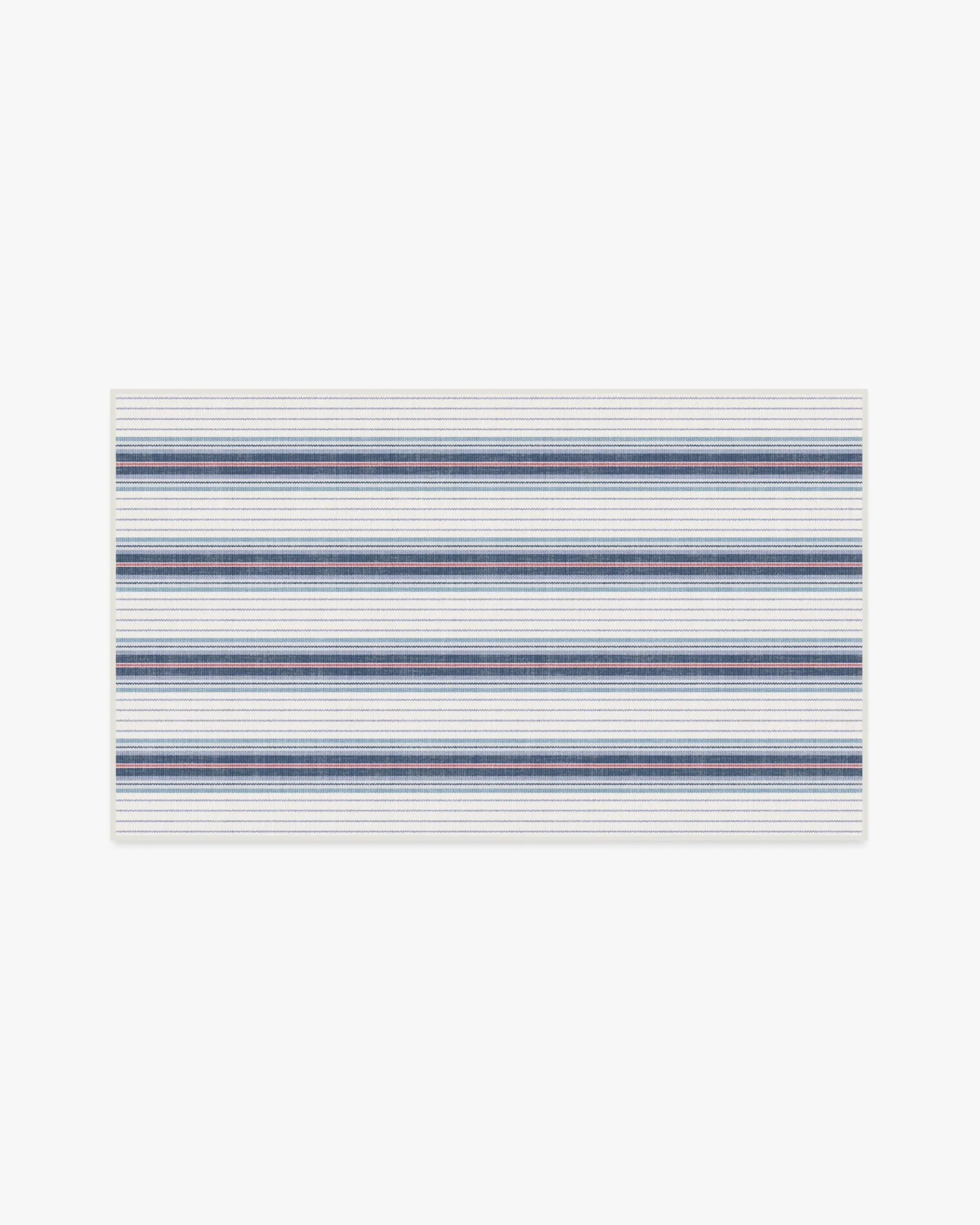 Medium Area Rug Machine Washable - Ivory, Indigo