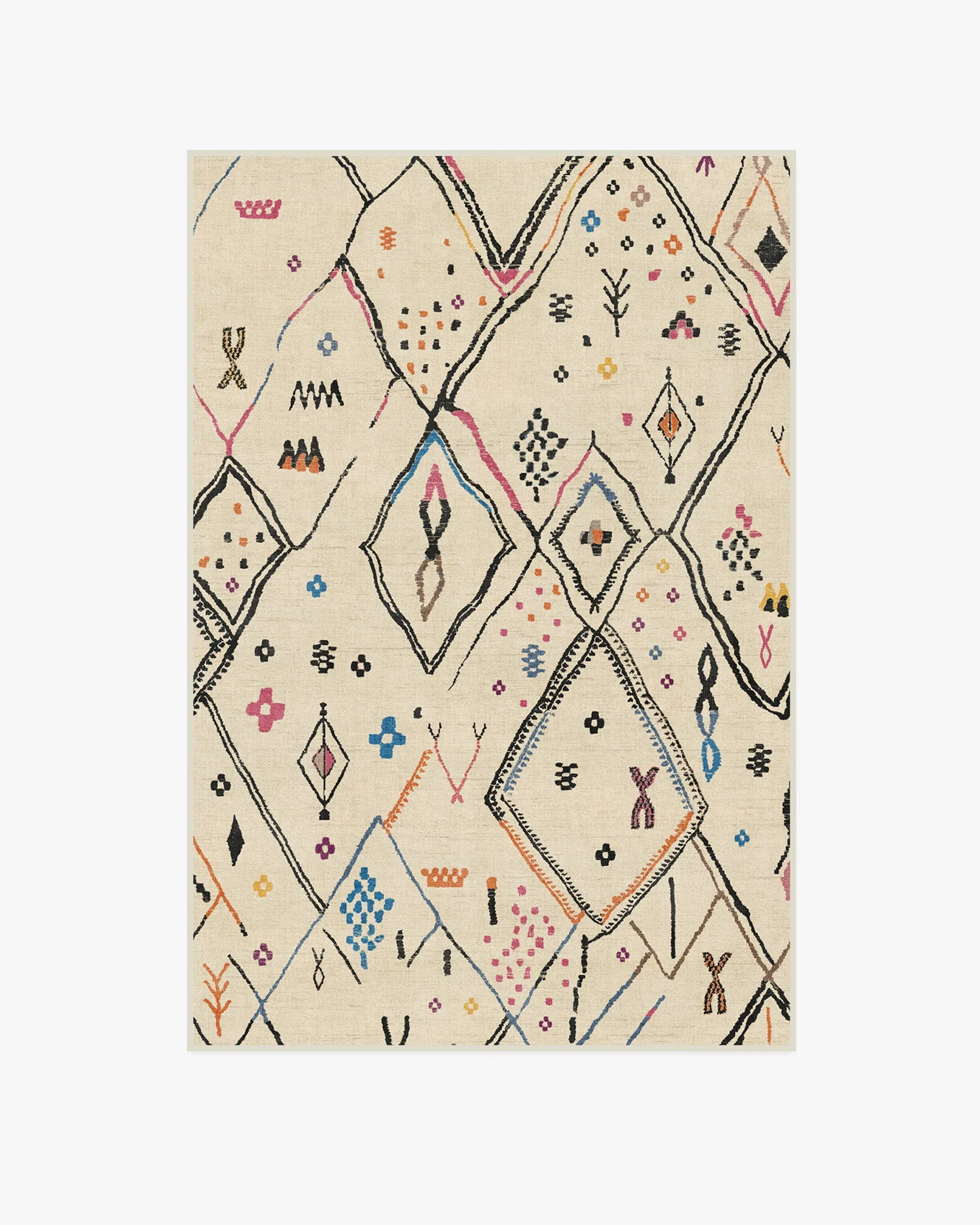 Medium Area Rug Machine Washable - Ivory