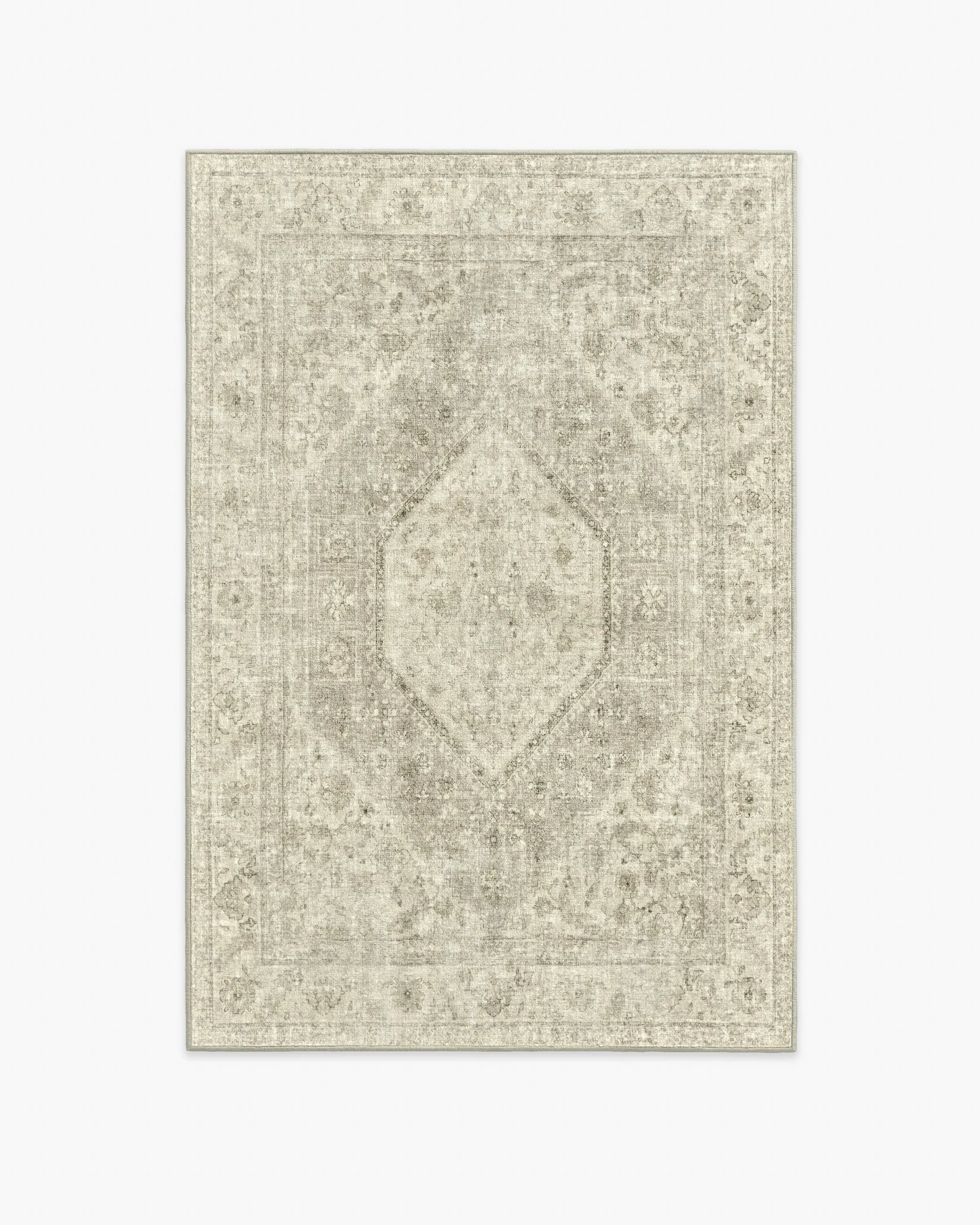 Medium Area Rug Machine Washable - Ivory