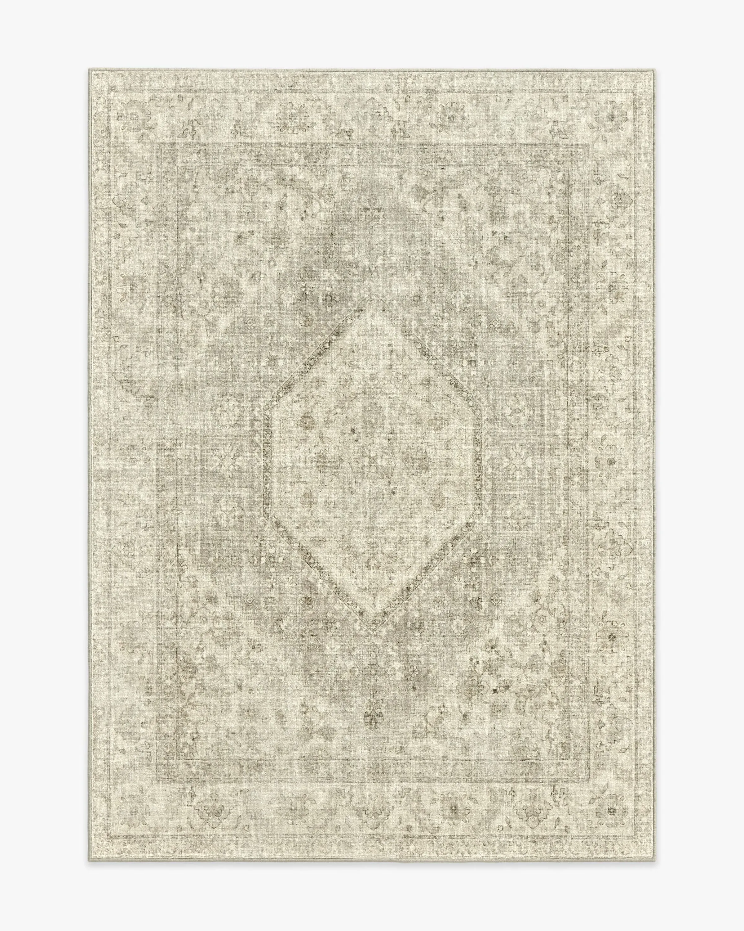 Medium Area Rug Machine Washable - Ivory