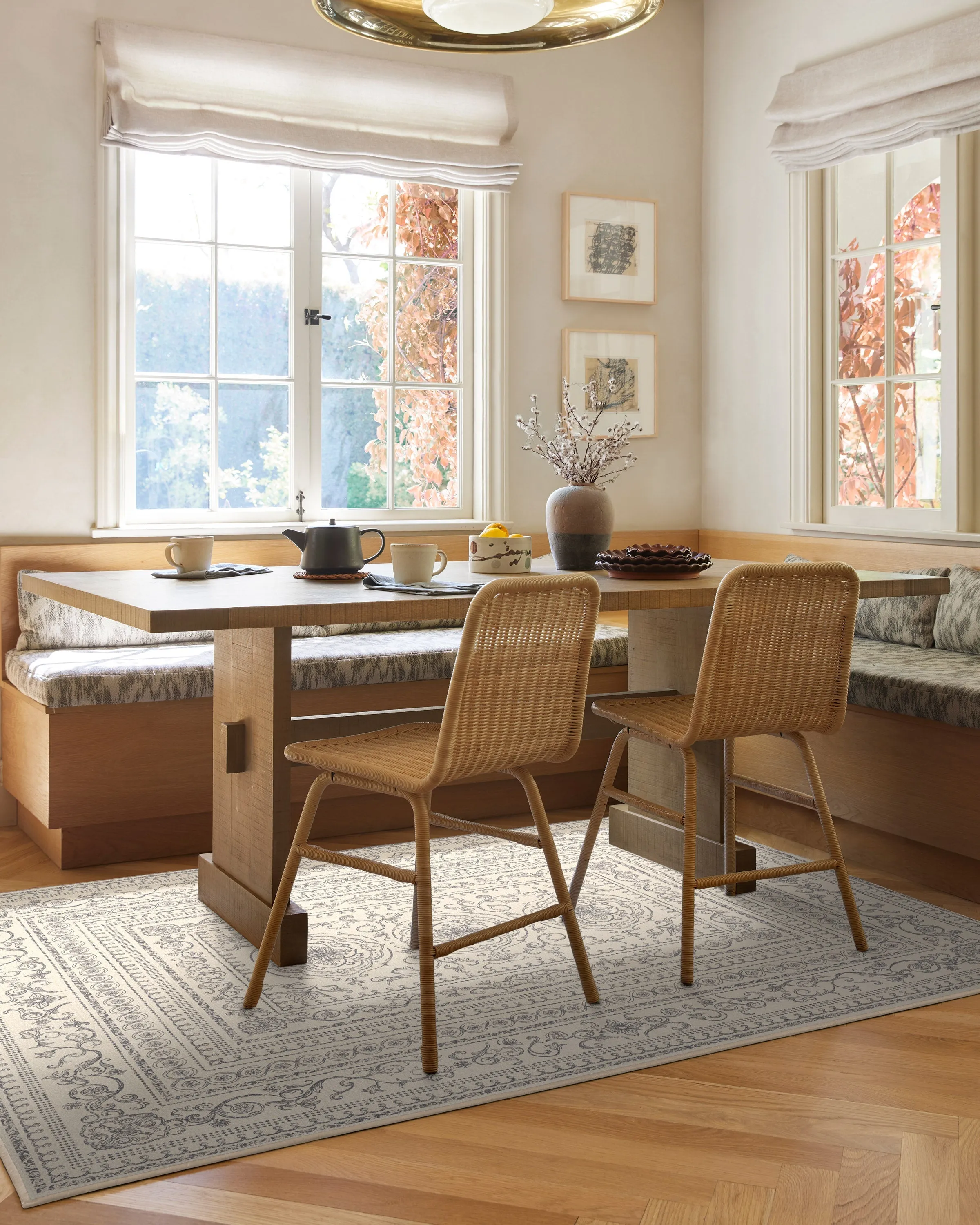 Medium Area Rug Machine Washable - Ivory
