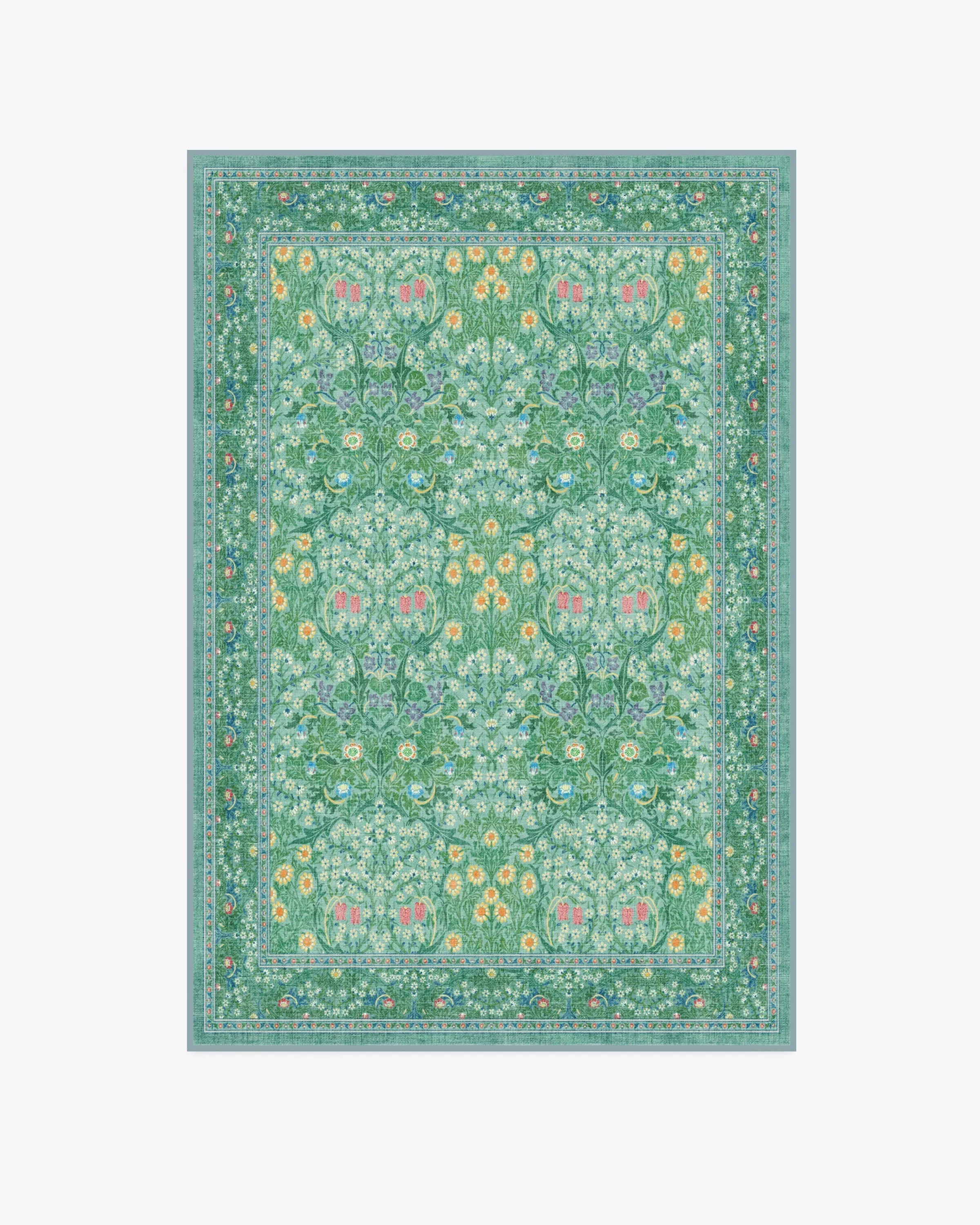 Medium Area Rug Machine Washable - Jade