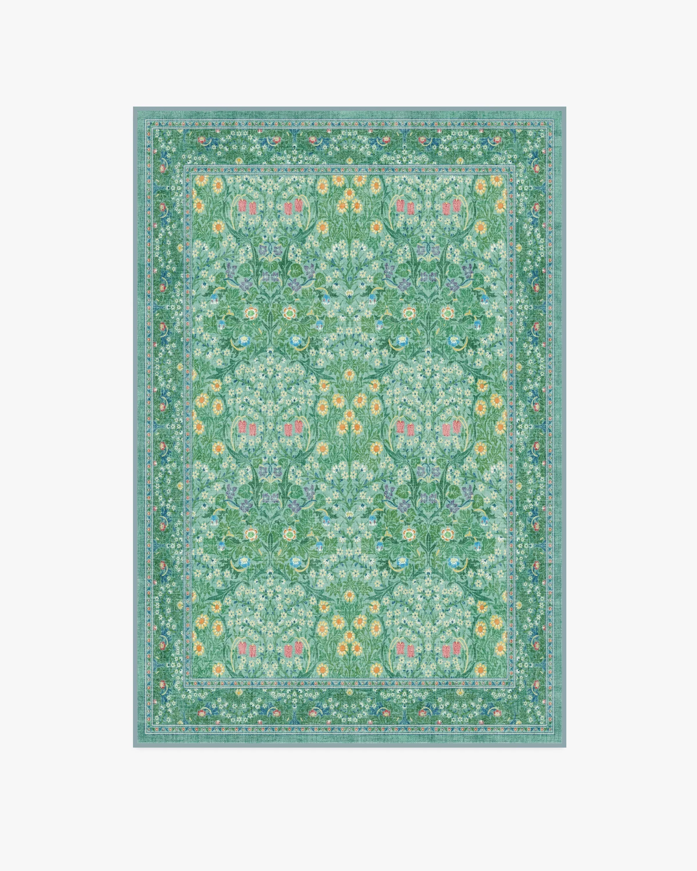 Medium Area Rug Machine Washable - Jade