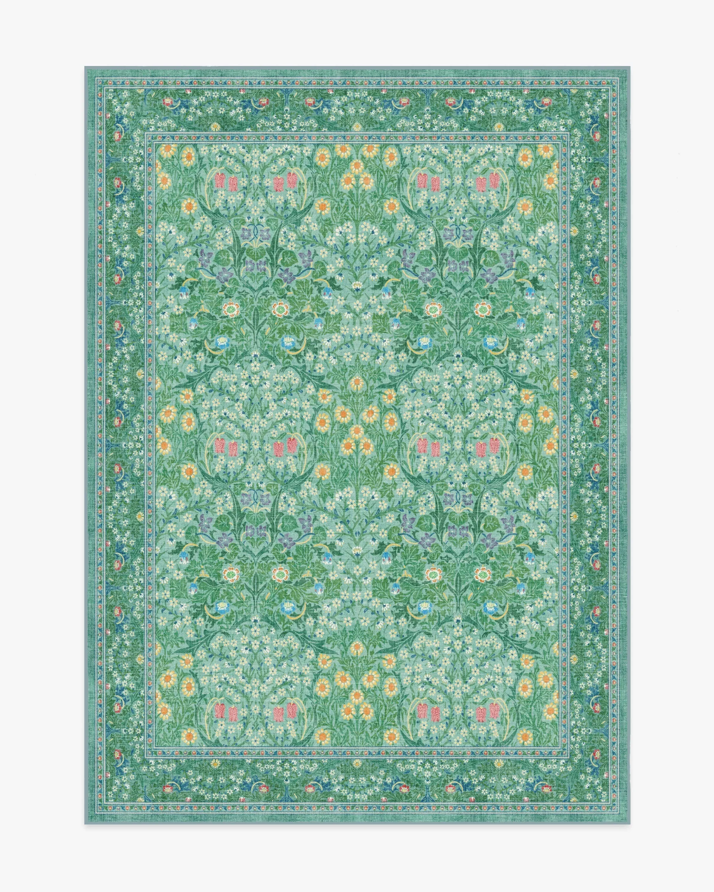 Medium Area Rug Machine Washable - Jade