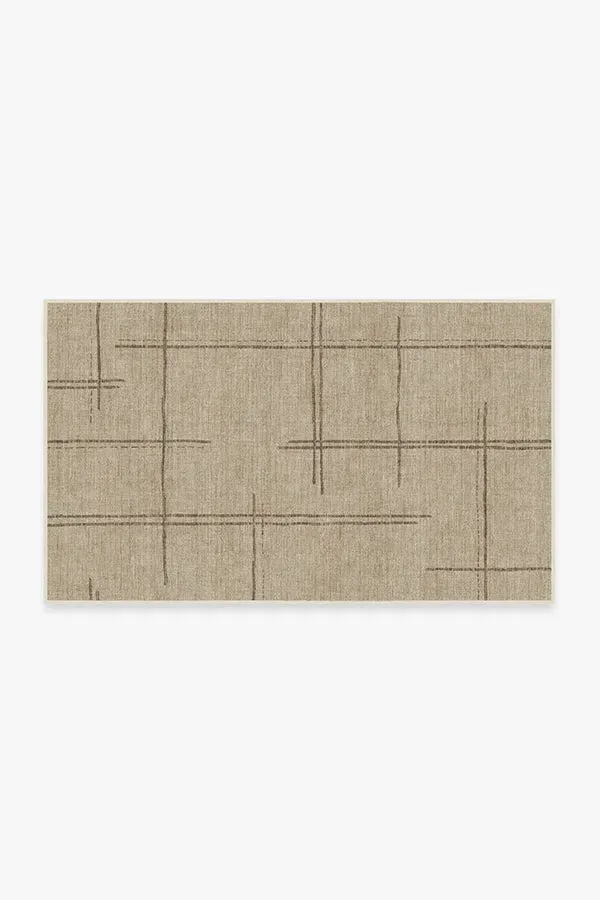 Medium Area Rug Machine Washable - Latte Brown