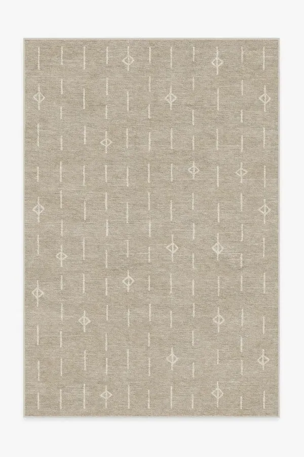 Medium Area Rug Machine Washable - Light Stone