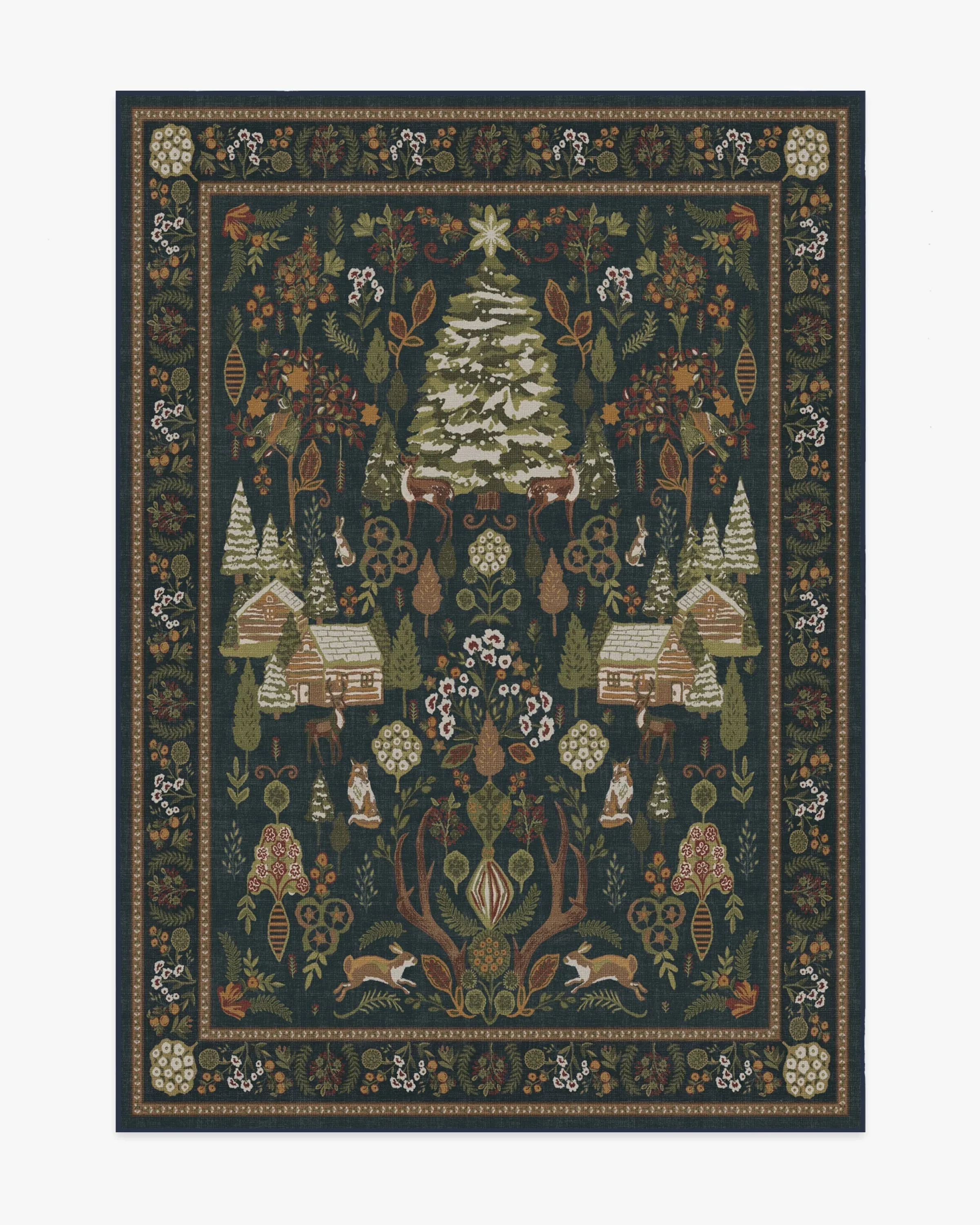 Medium Area Rug Machine Washable - Midnight Blue