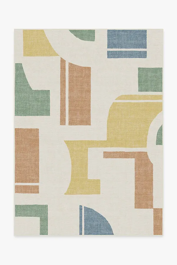 Medium Area Rug Machine Washable - Multicolor