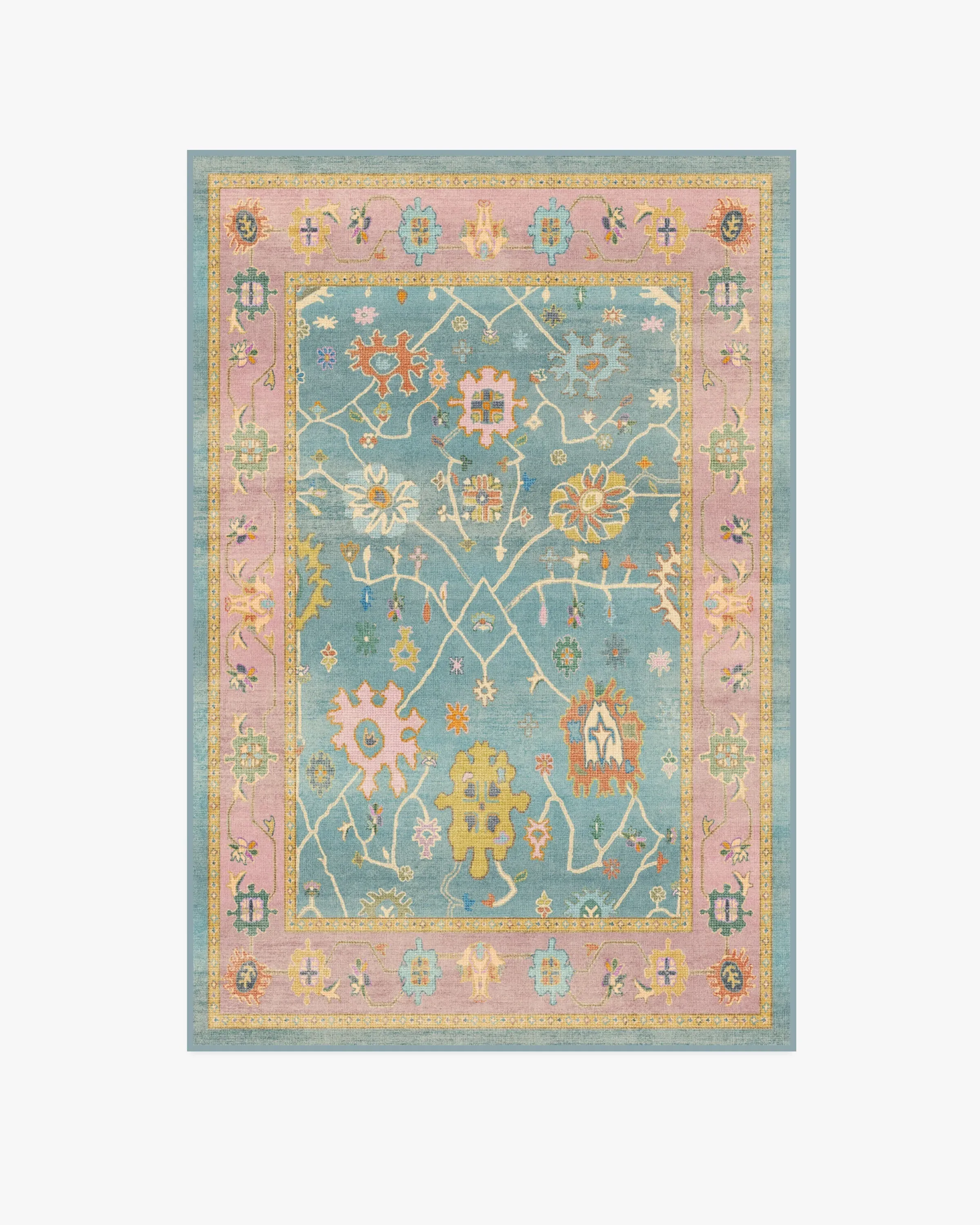 Medium Area Rug Machine Washable - Multicolour