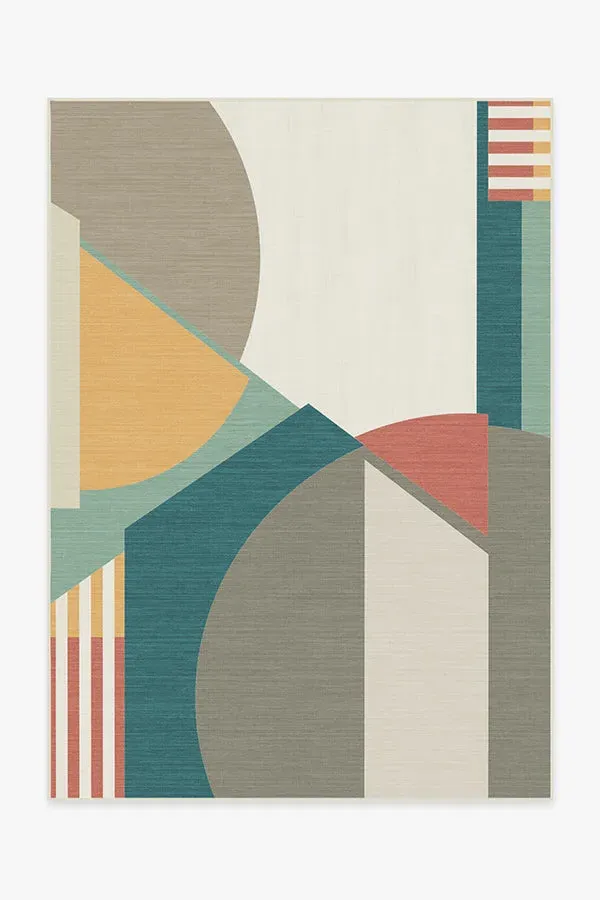 Medium Area Rug Machine Washable - Multicolour