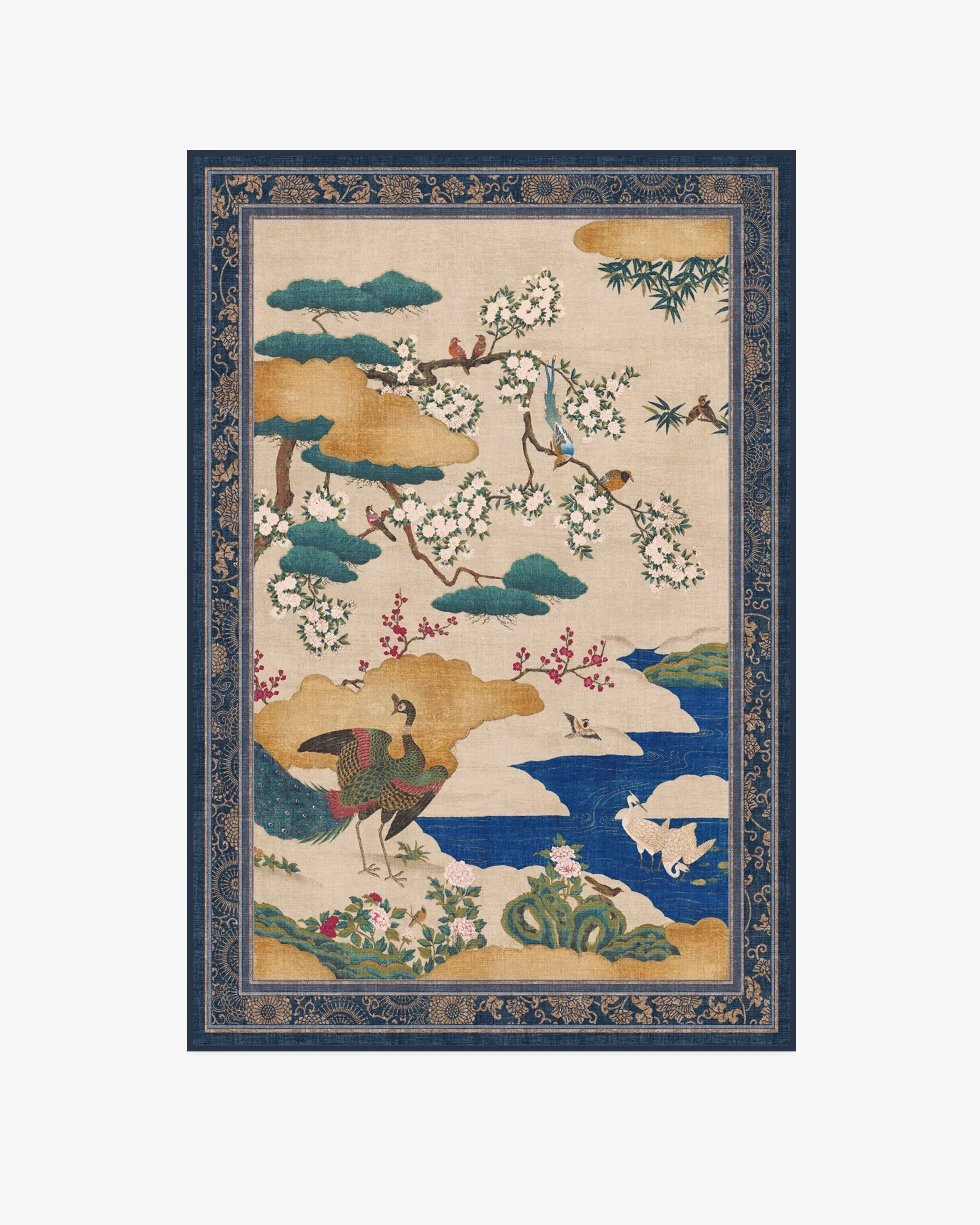 Medium Area Rug Machine Washable - Multicolour