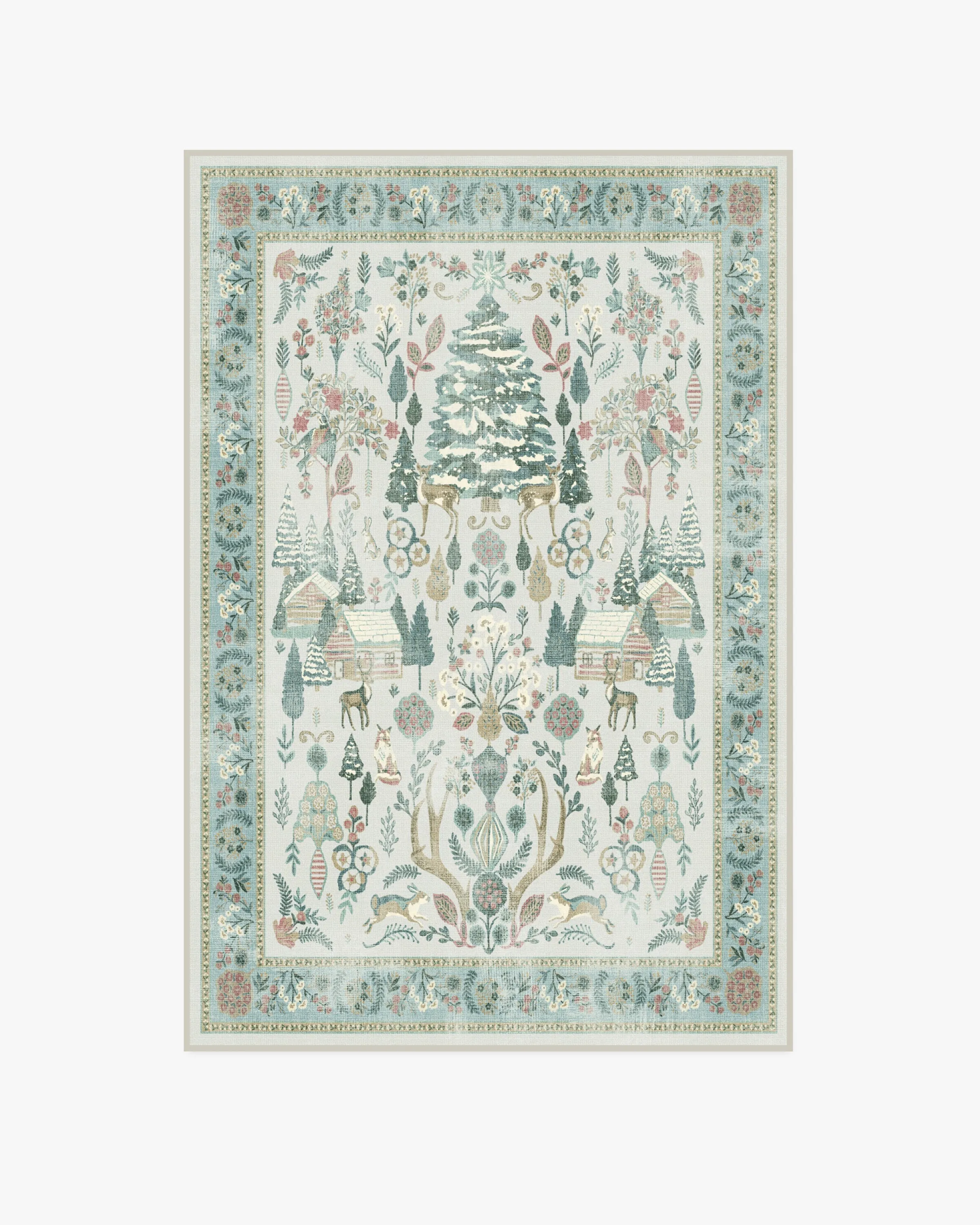 Medium Area Rug Machine Washable - Multicolour