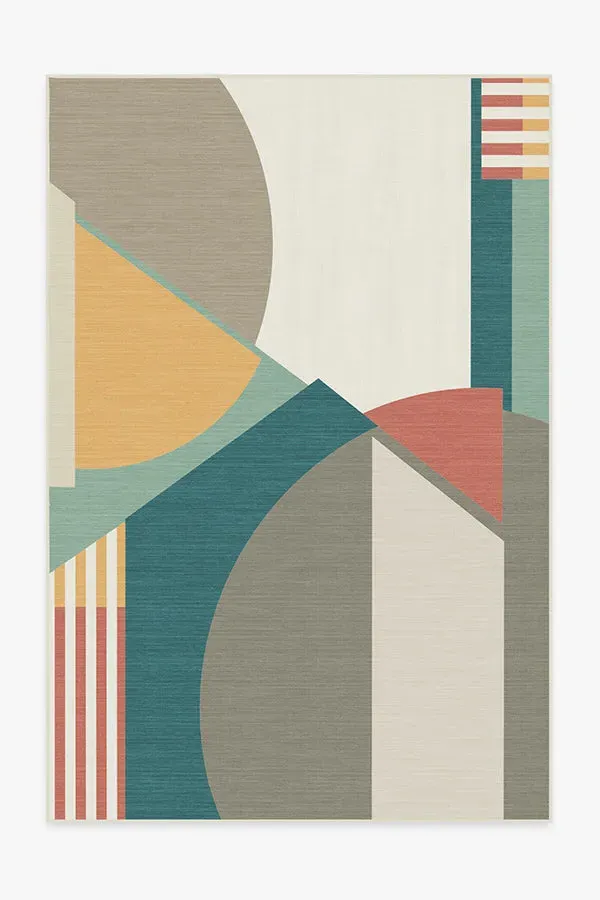 Medium Area Rug Machine Washable - Multicolour