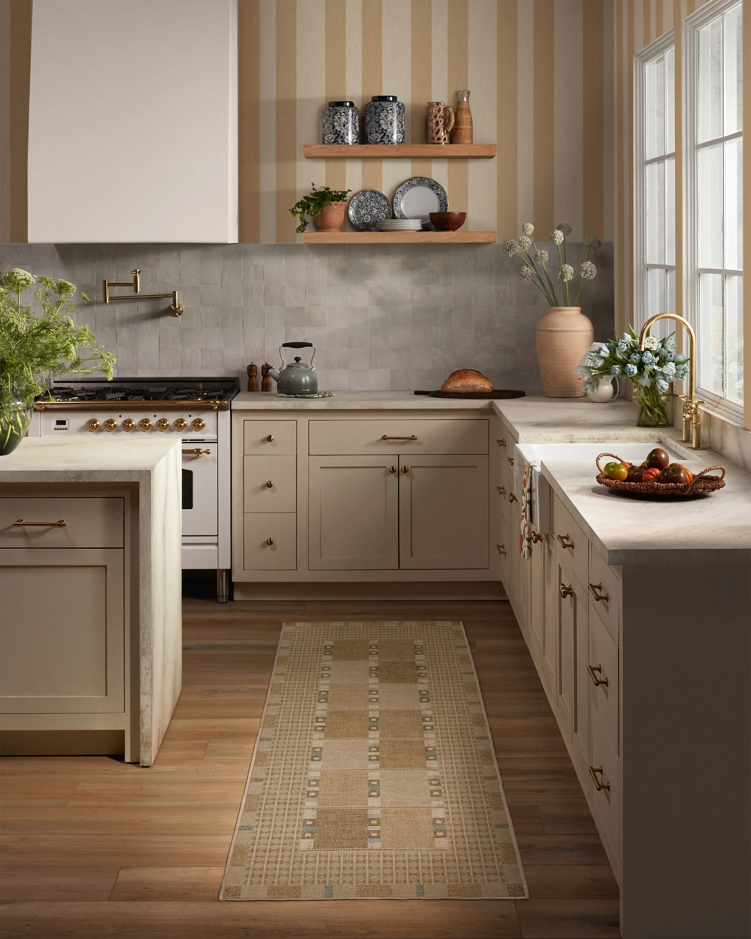 Medium Area Rug Machine Washable - Natural