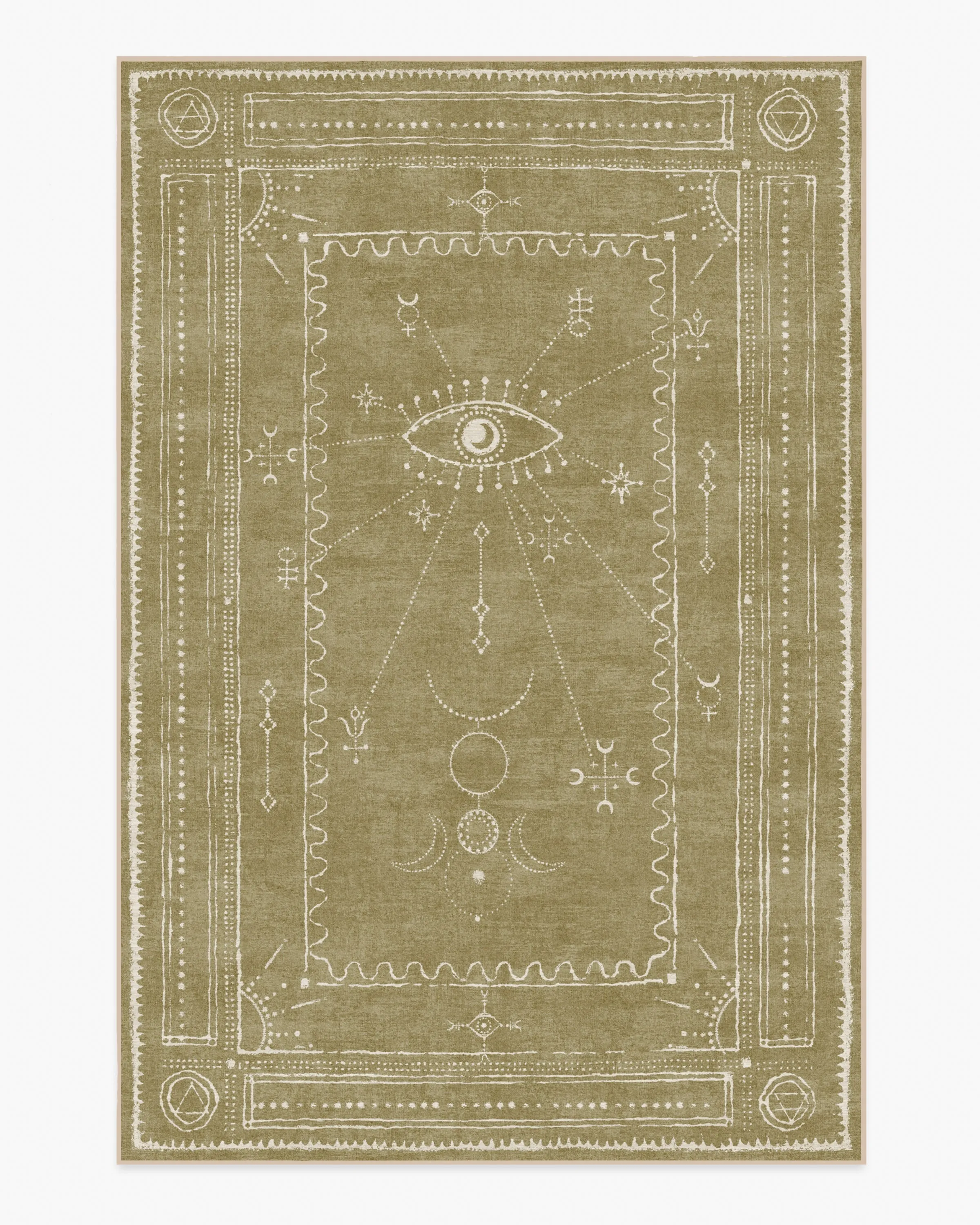 Medium Area Rug Machine Washable - Natural