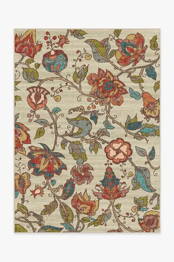 Medium Area Rug Machine Washable - Natural