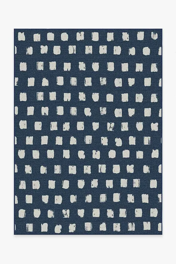 Medium Area Rug Machine Washable - Navy