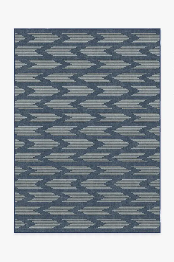 Medium Area Rug Machine Washable - Navy Blue