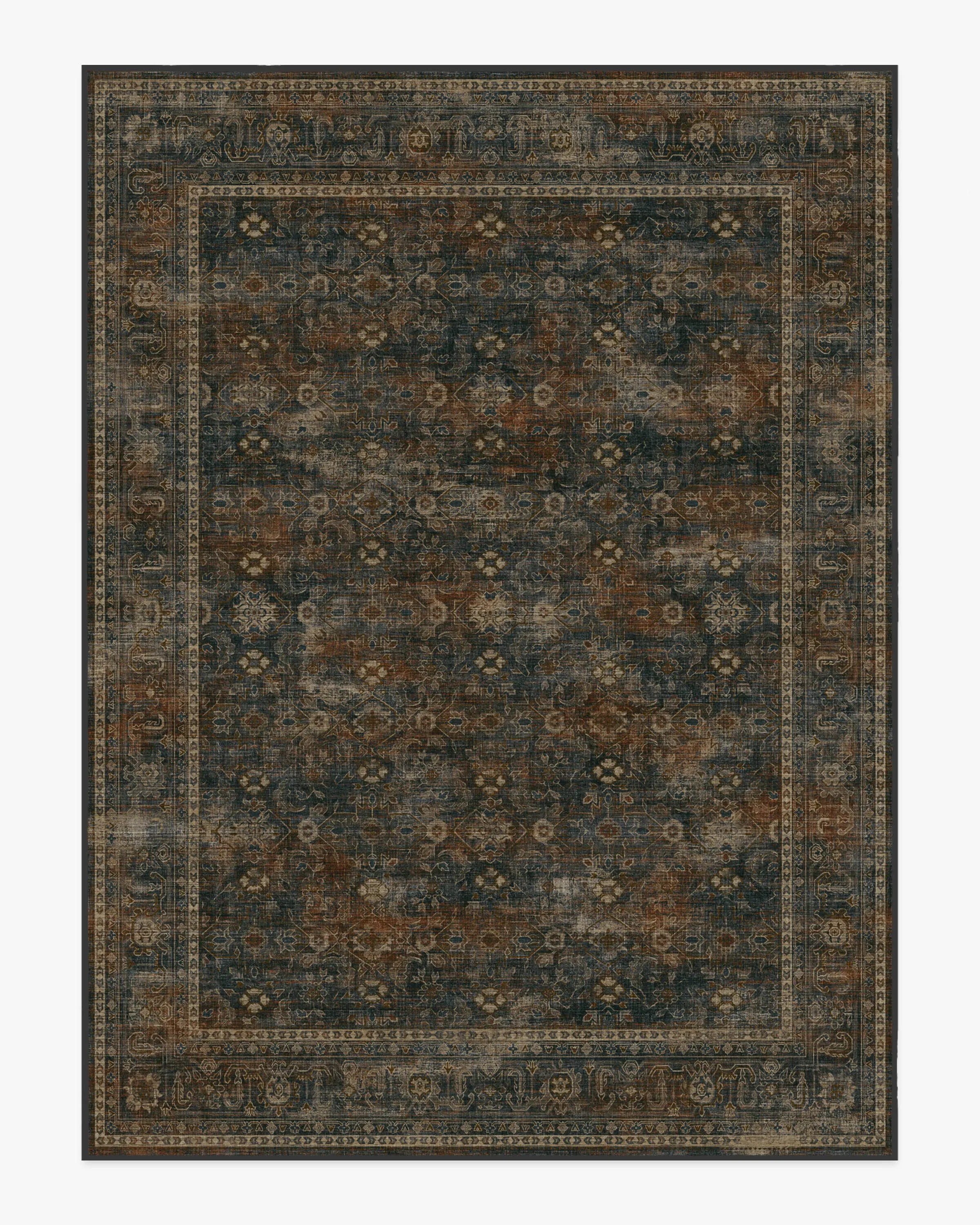 Medium Area Rug Machine Washable - Navy