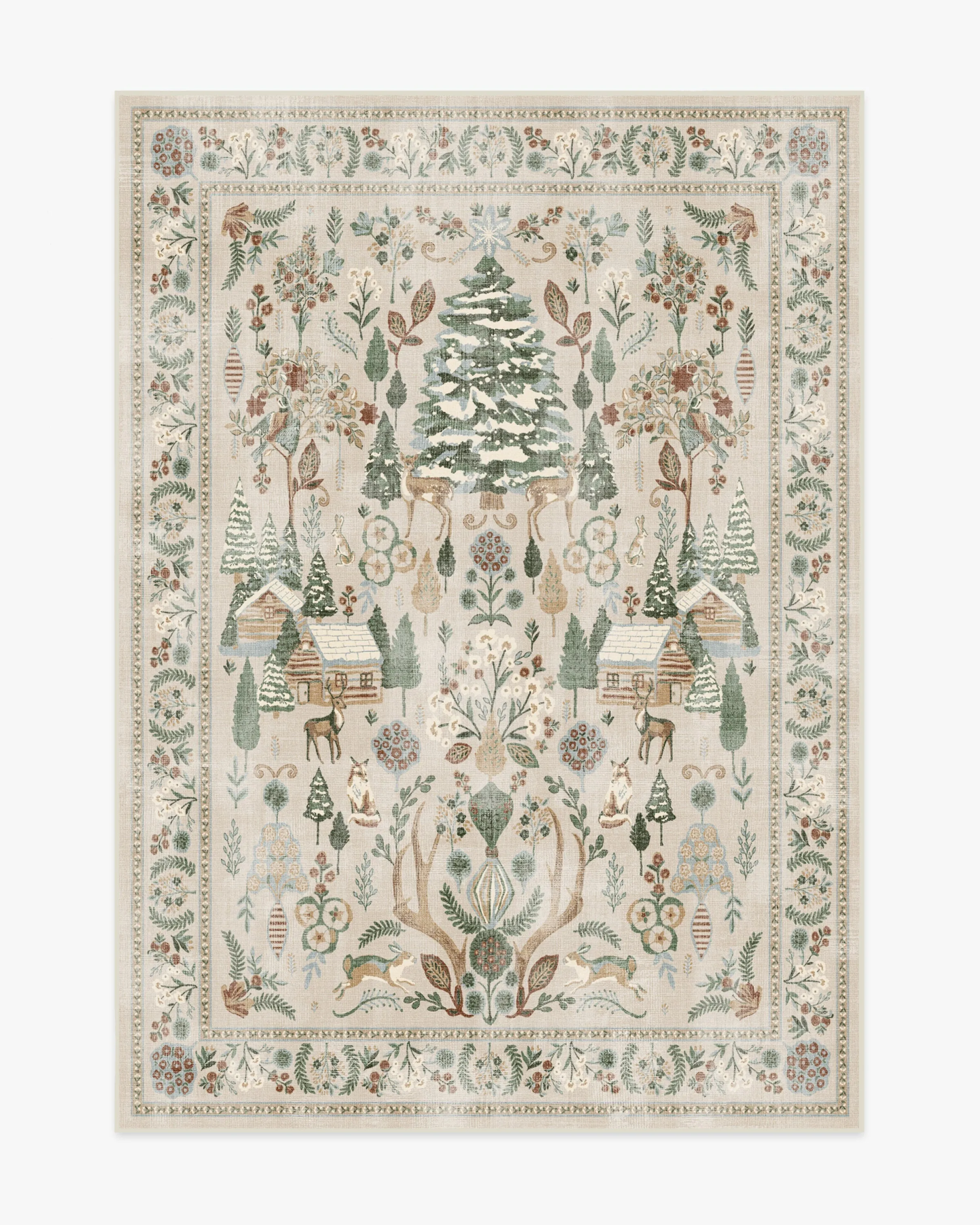 Medium Area Rug Machine Washable - Neutral