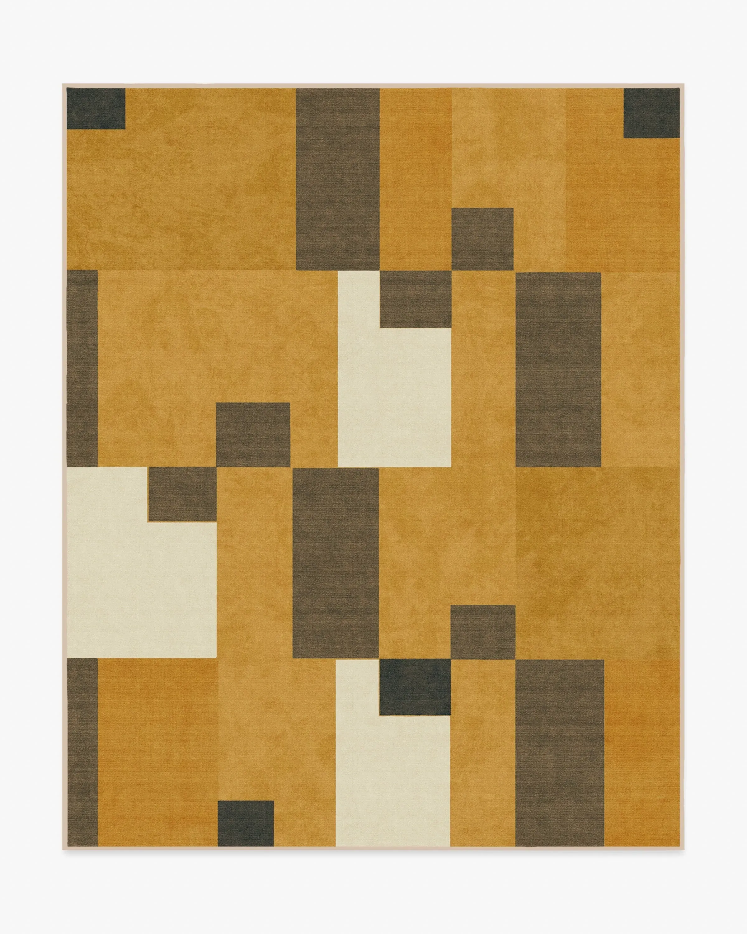 Medium Area Rug Machine Washable - Ochre