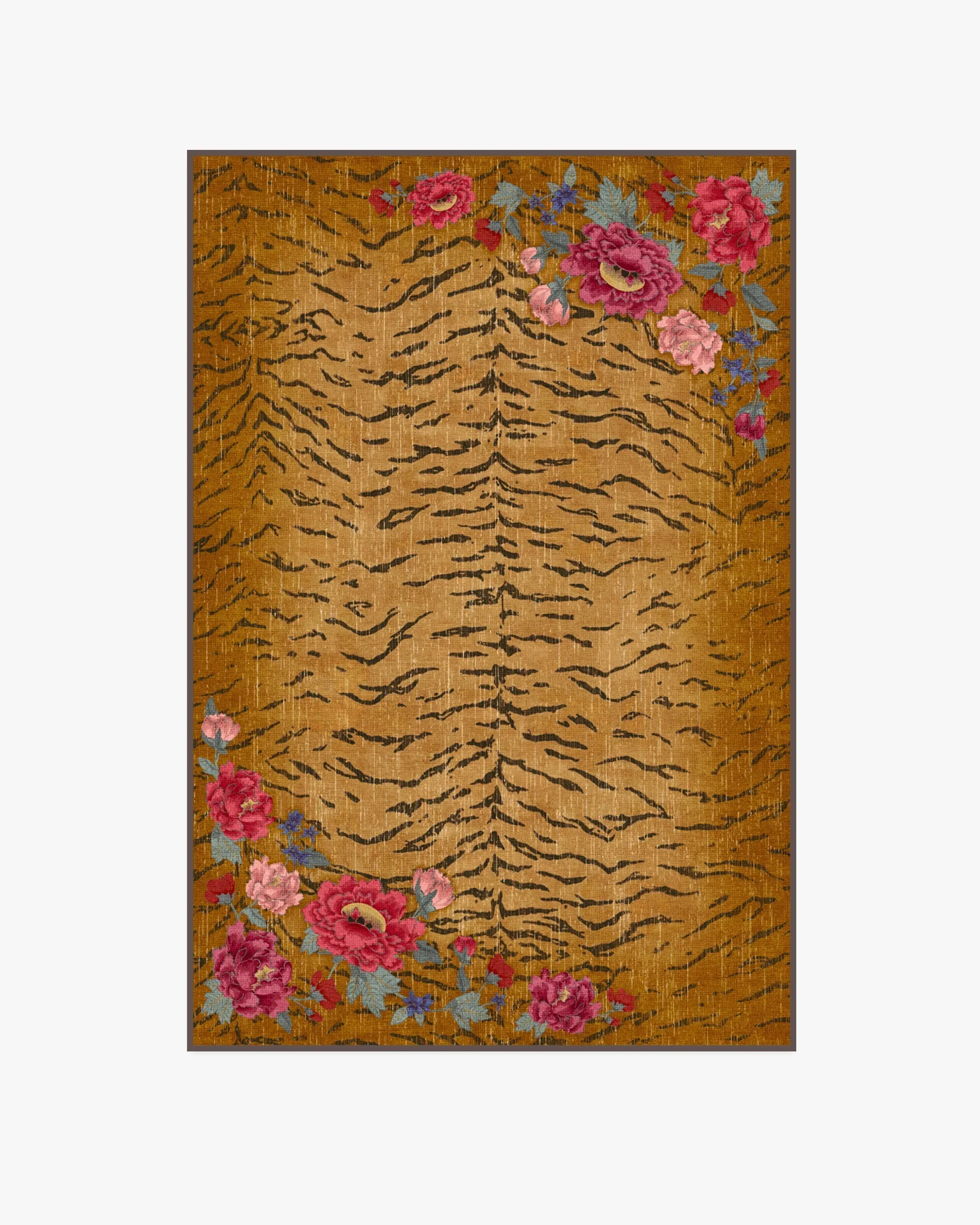 Medium Area Rug Machine Washable - Orange