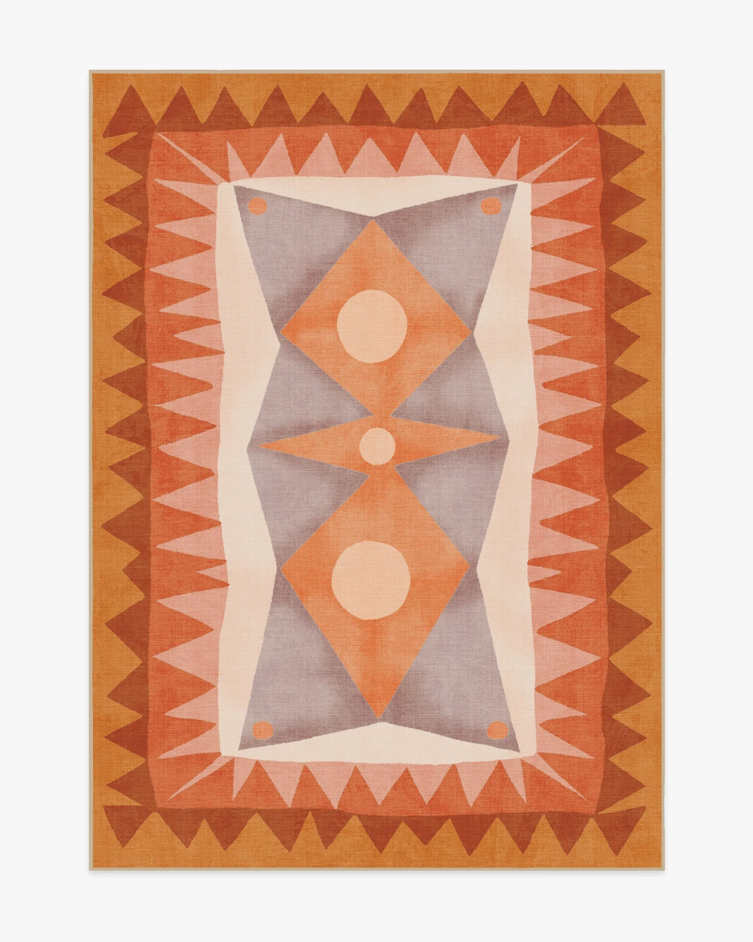 Medium Area Rug Machine Washable - Orange