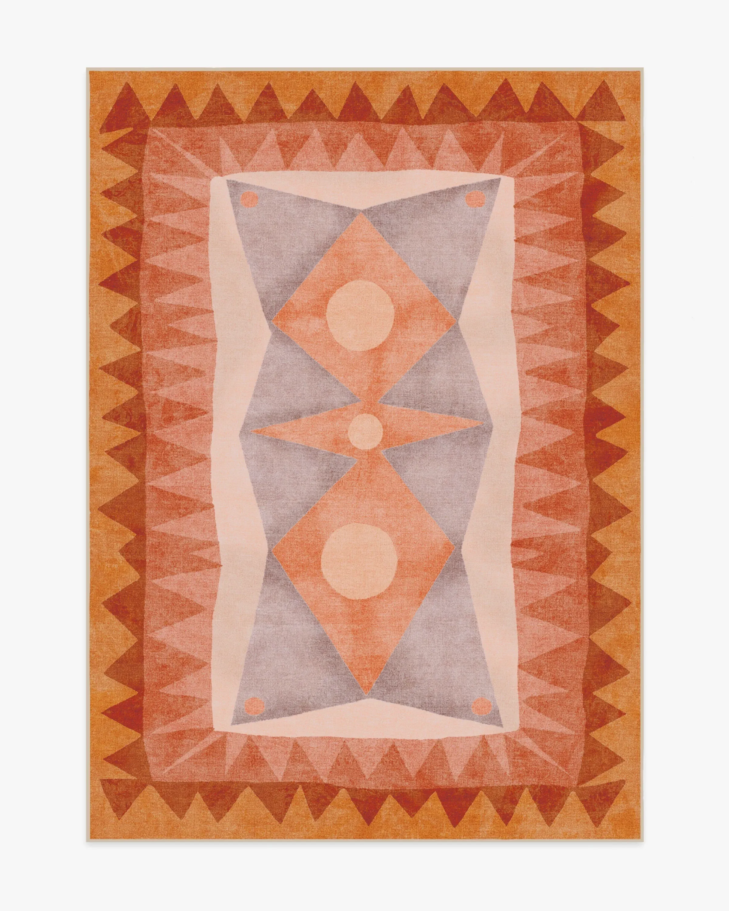 Medium Area Rug Machine Washable - Orange