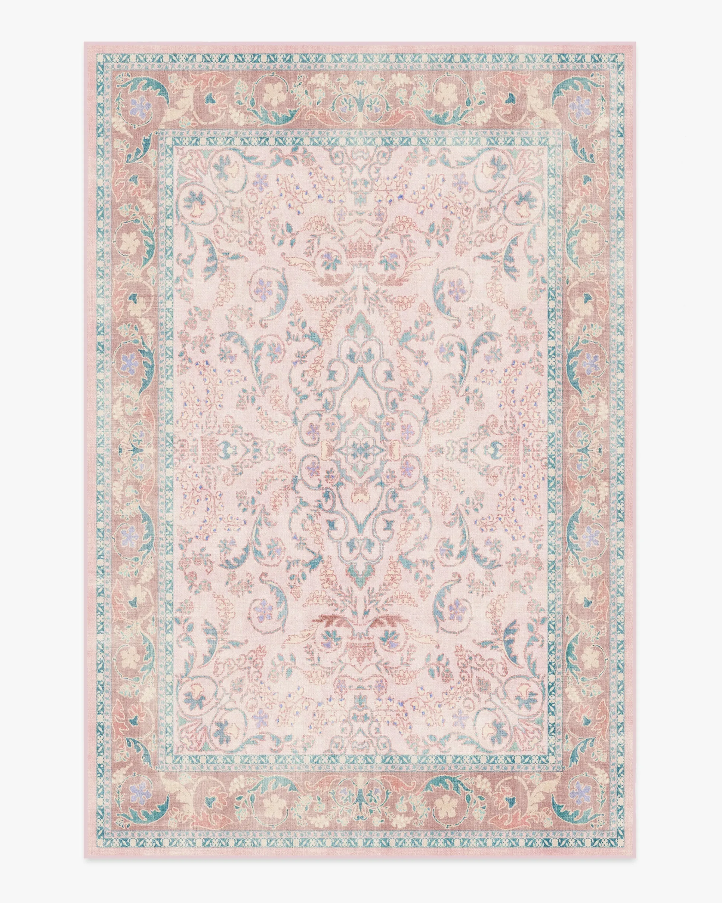 Medium Area Rug Machine Washable - Pink