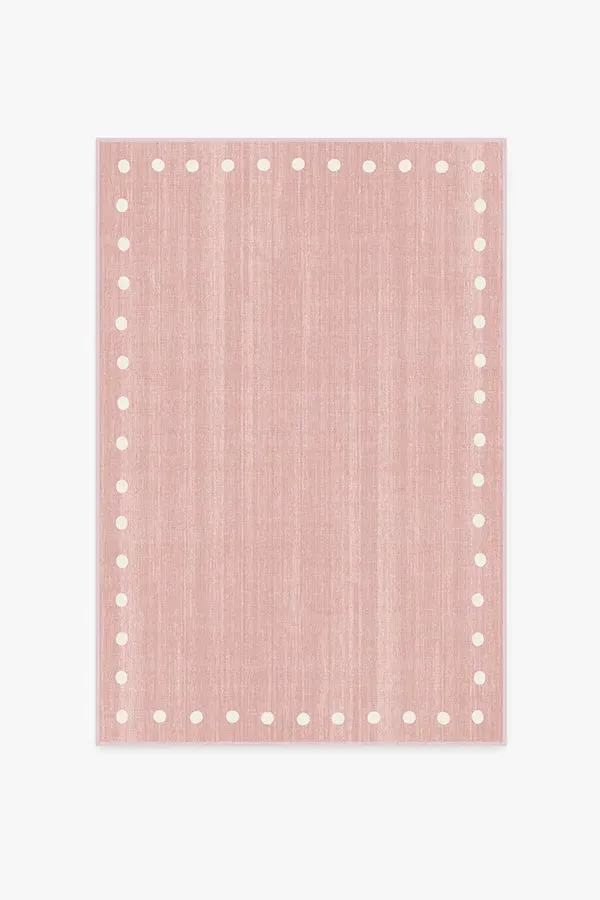Medium Area Rug Machine Washable - Pink