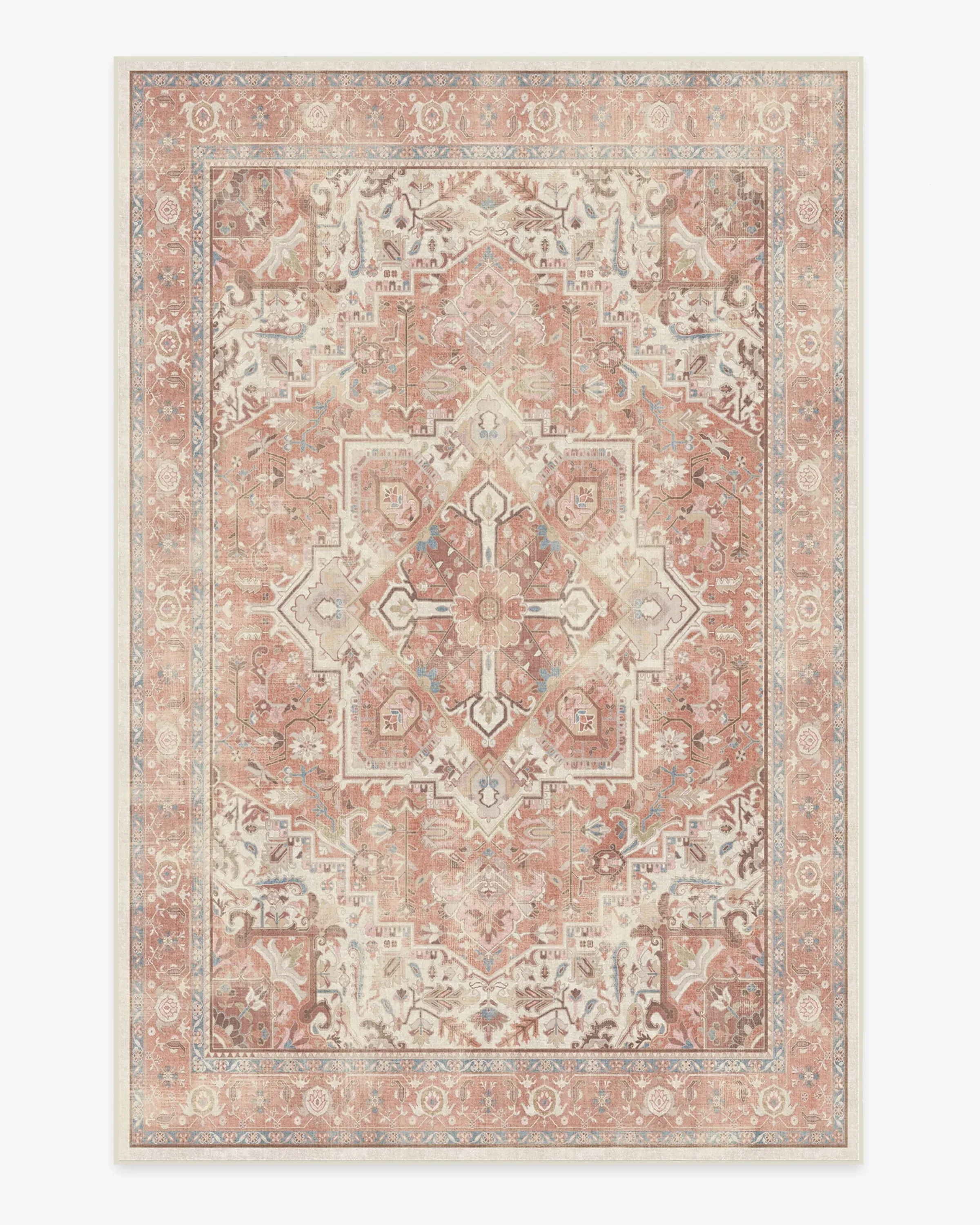 Medium Area Rug Machine Washable - Pink, Chenille