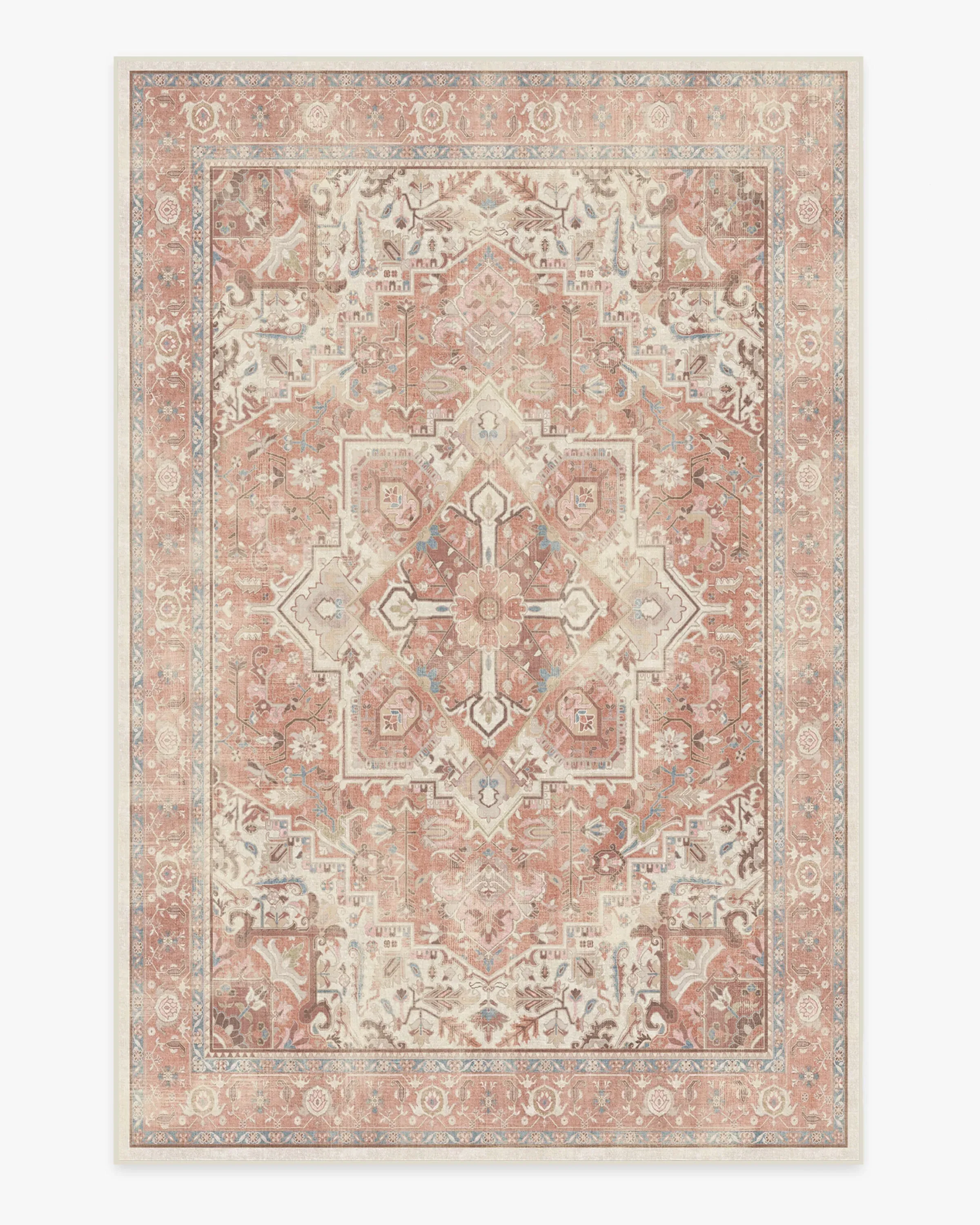 Medium Area Rug Machine Washable - Pink, Chenille