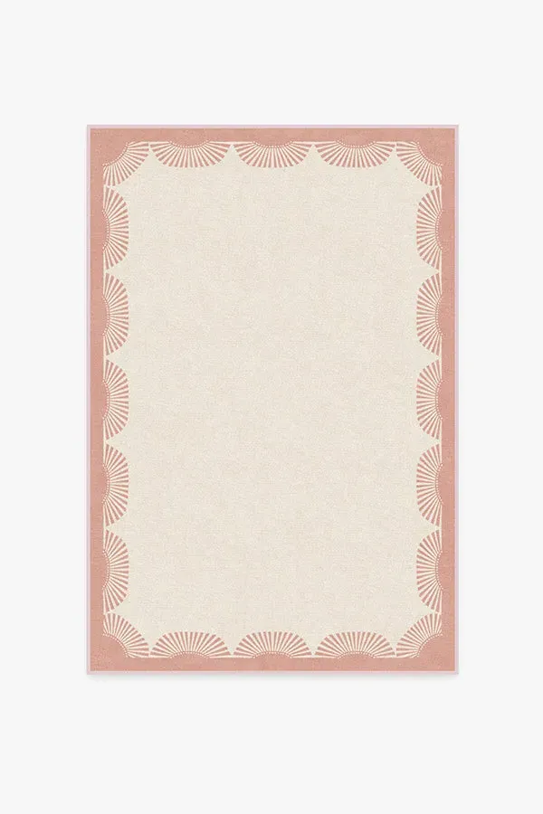 Medium Area Rug Machine Washable - Pink, Flatwoven