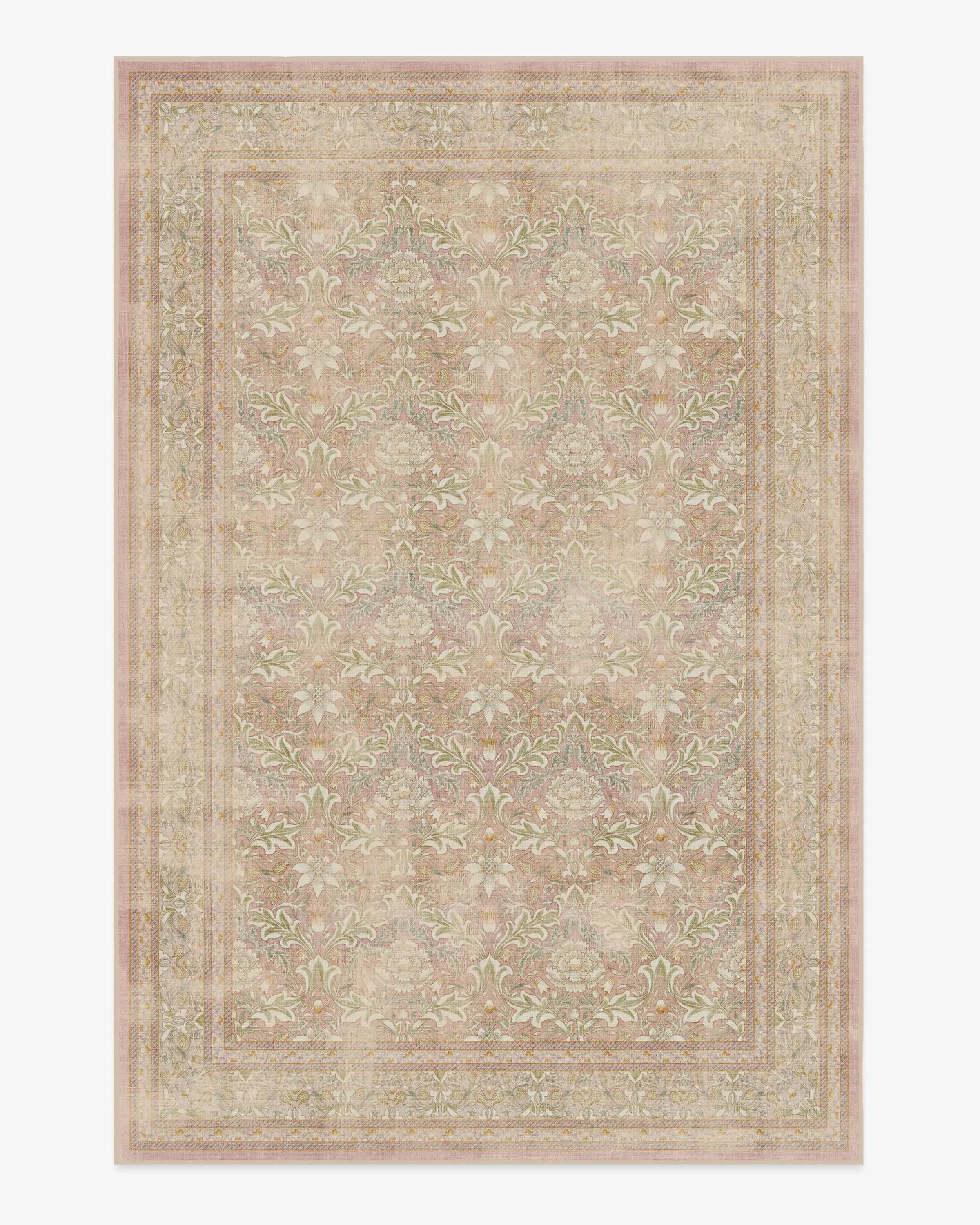 Medium Area Rug Machine Washable - Pink