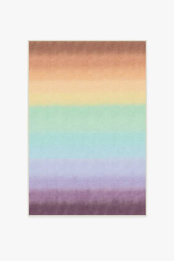 Medium Area Rug Machine Washable - Rainbow