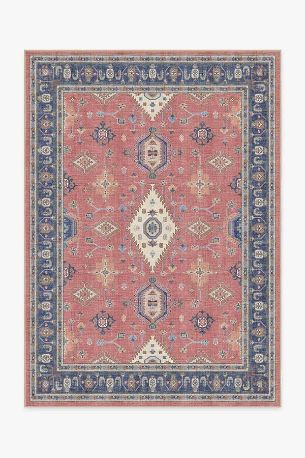 Medium Area Rug Machine Washable - Red