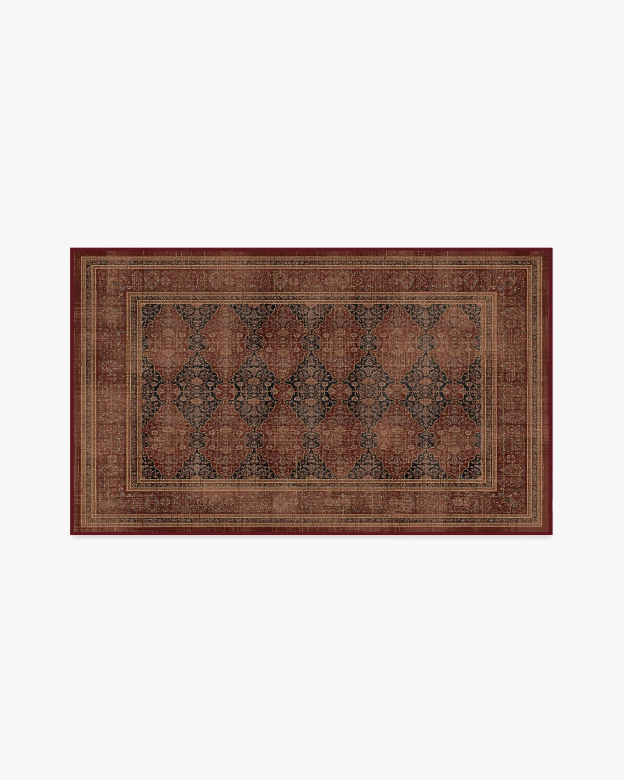 Medium Area Rug Machine Washable - Red