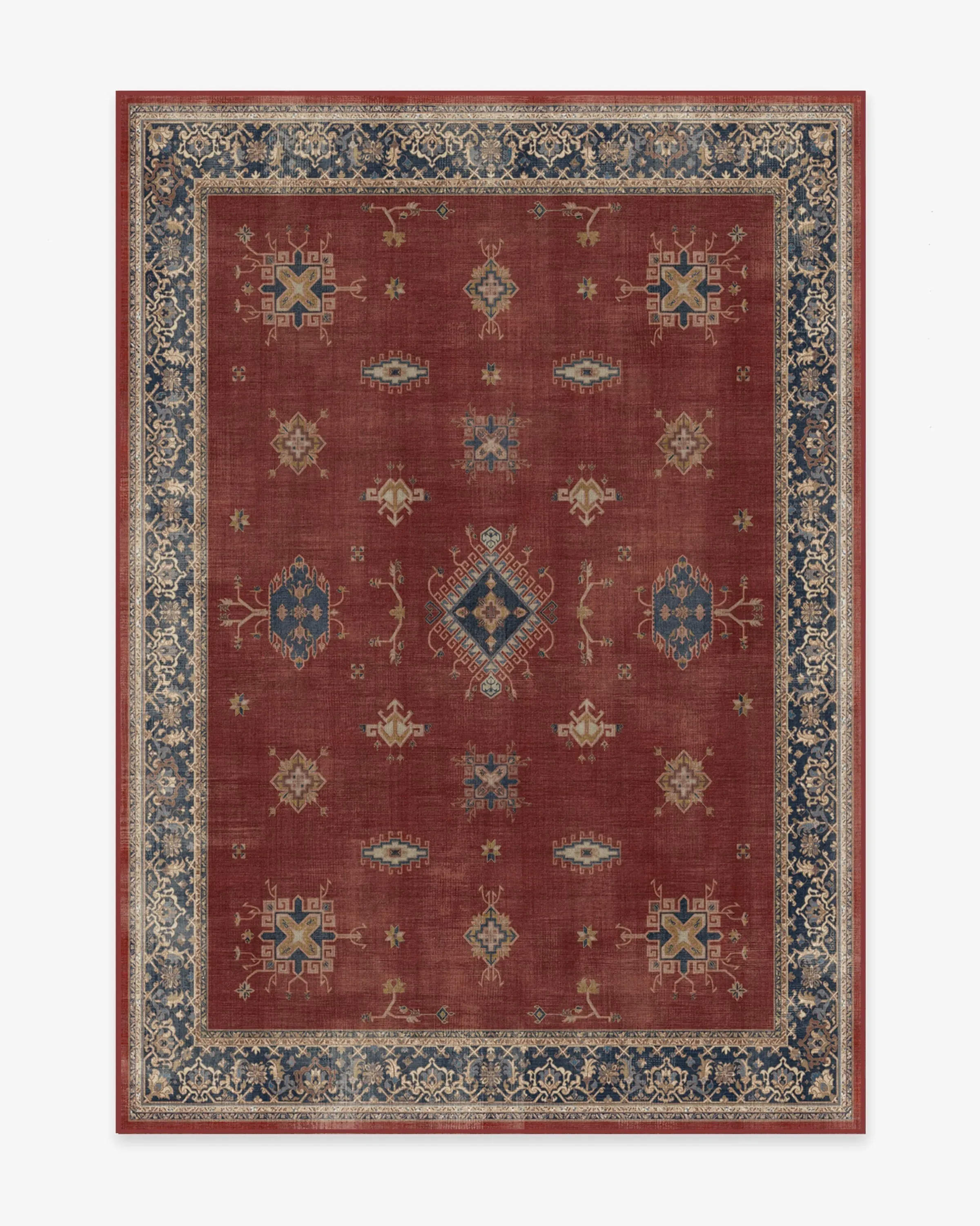 Medium Area Rug Machine Washable - Red