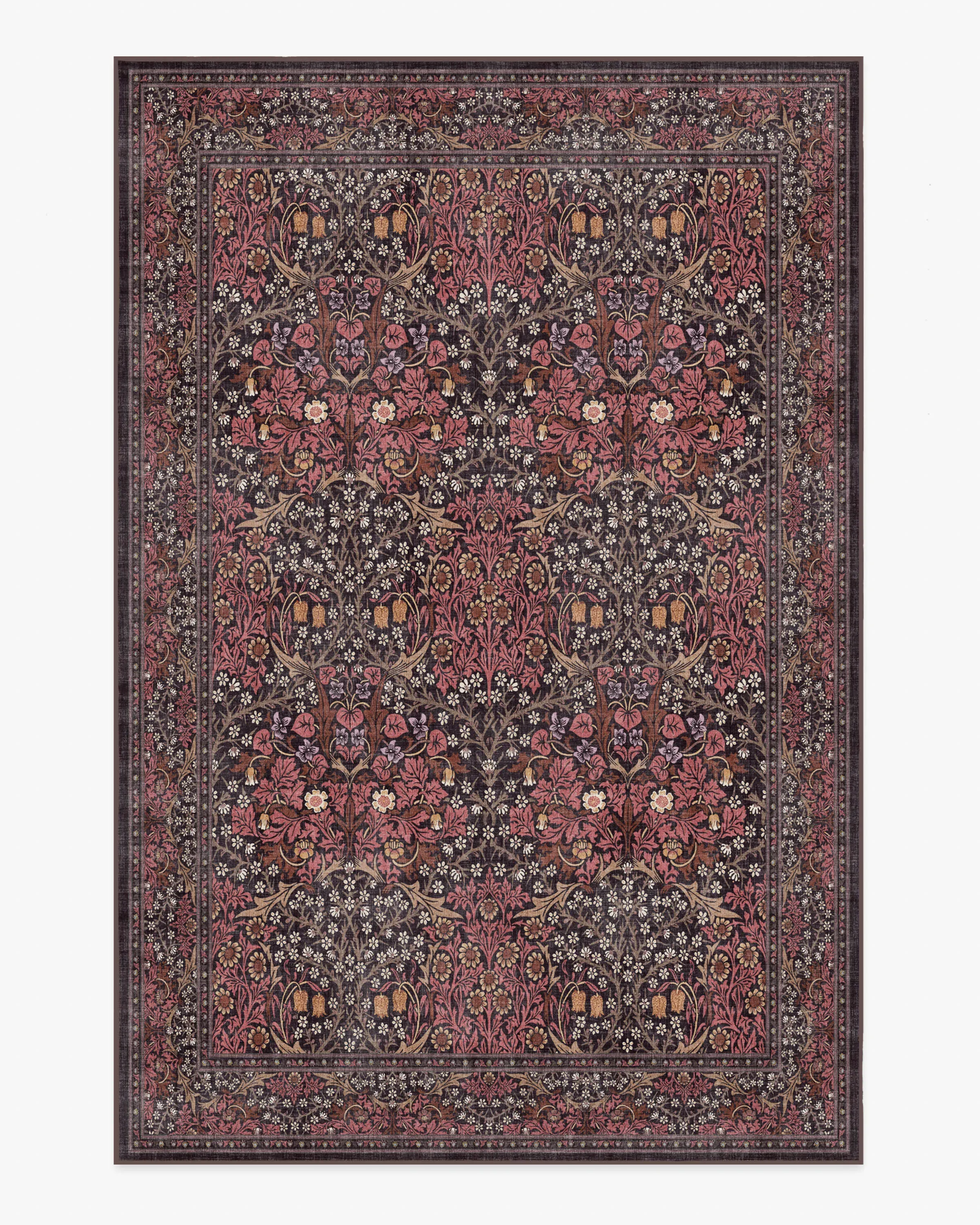 Medium Area Rug Machine Washable - Red