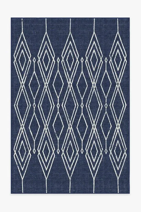 Medium Area Rug Machine Washable - Royal Blue