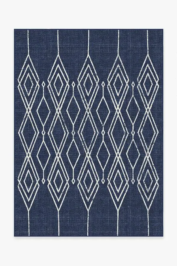 Medium Area Rug Machine Washable - Royal Blue