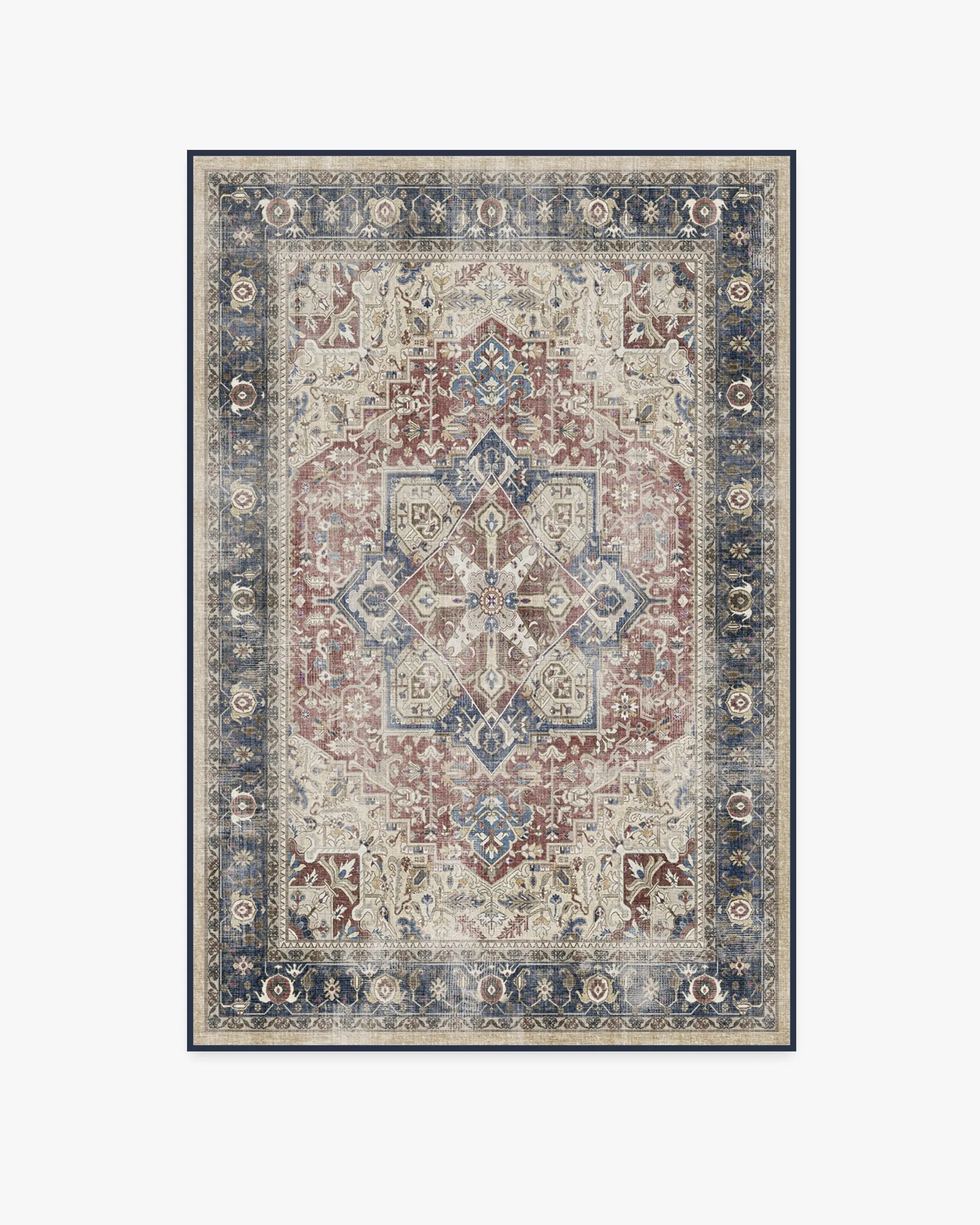 Medium Area Rug Machine Washable - Royal Blue