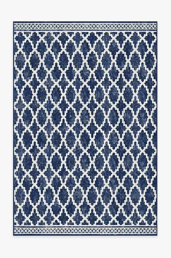 Medium Area Rug Machine Washable - Royal Blue