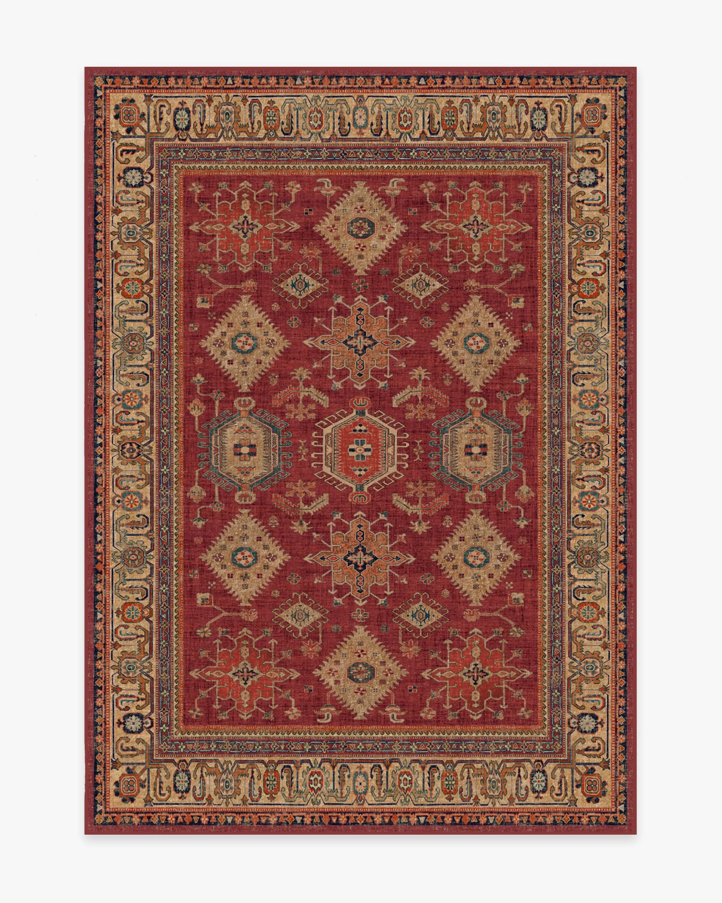 Medium Area Rug Machine Washable - Ruby, Chenille