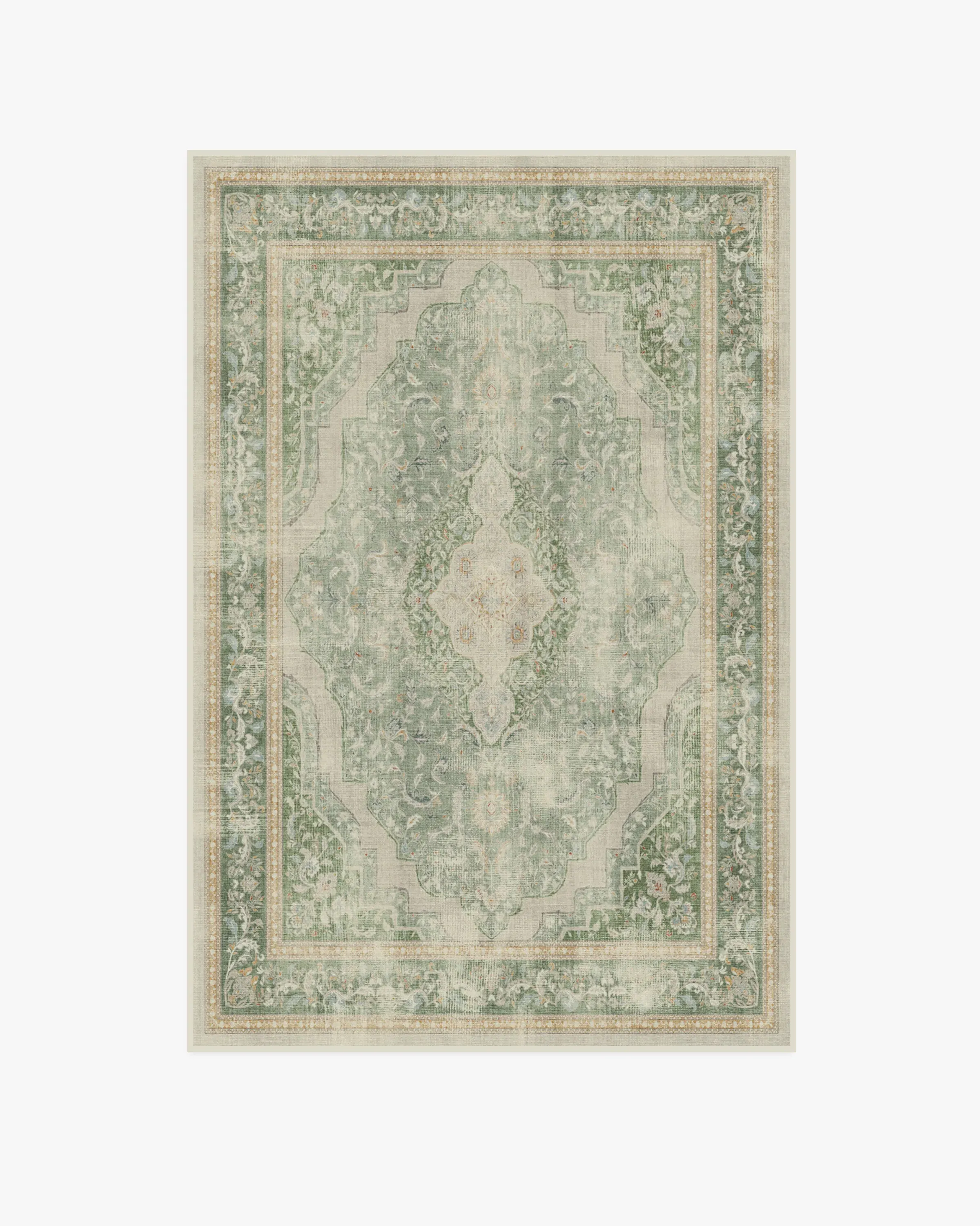 Medium Area Rug Machine Washable - Sage, Chenille