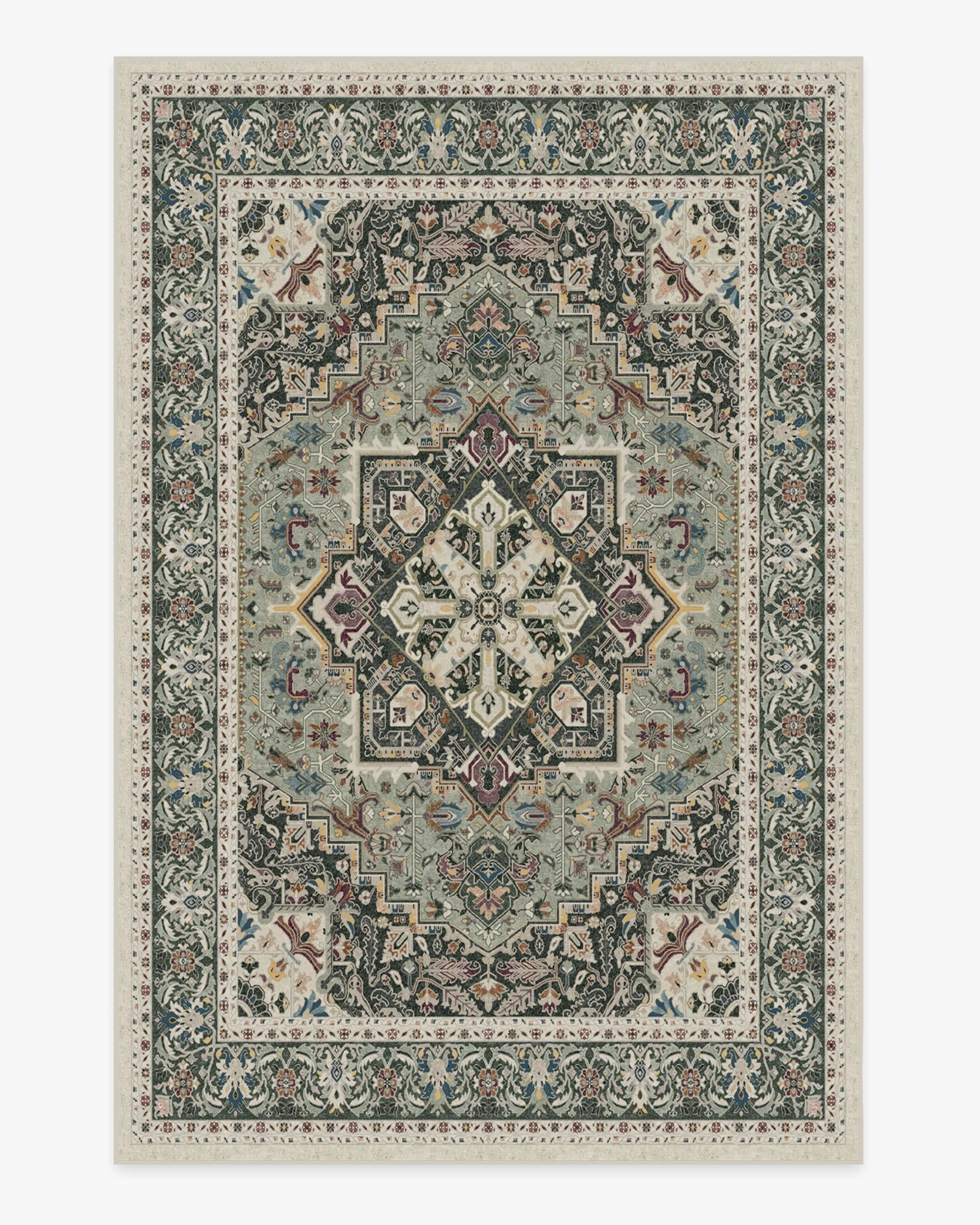 Medium Area Rug Machine Washable - Sage, Chenille