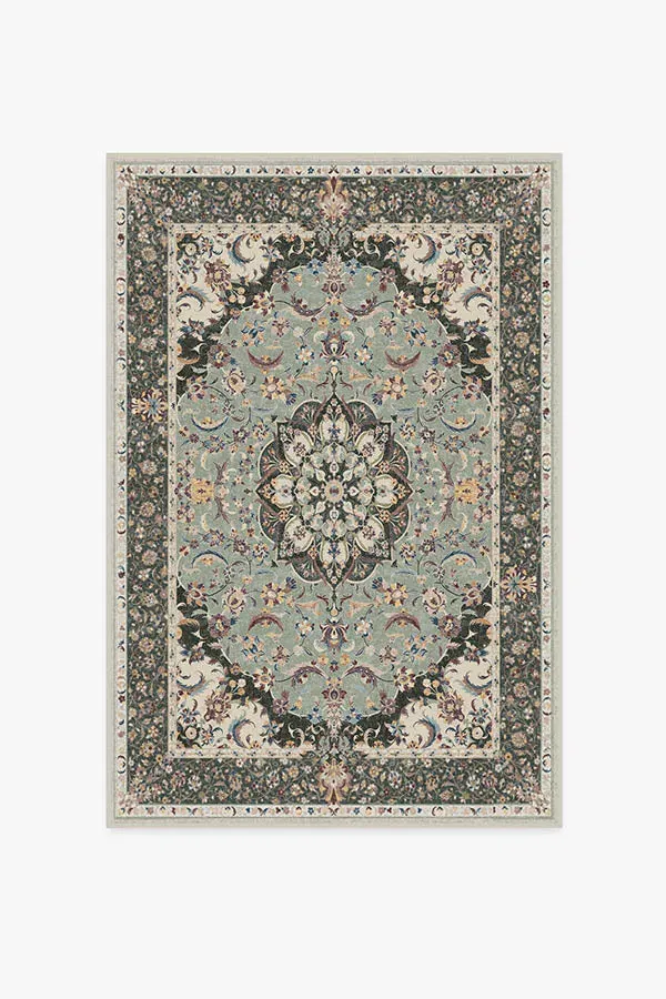 Medium Area Rug Machine Washable - Sage Green