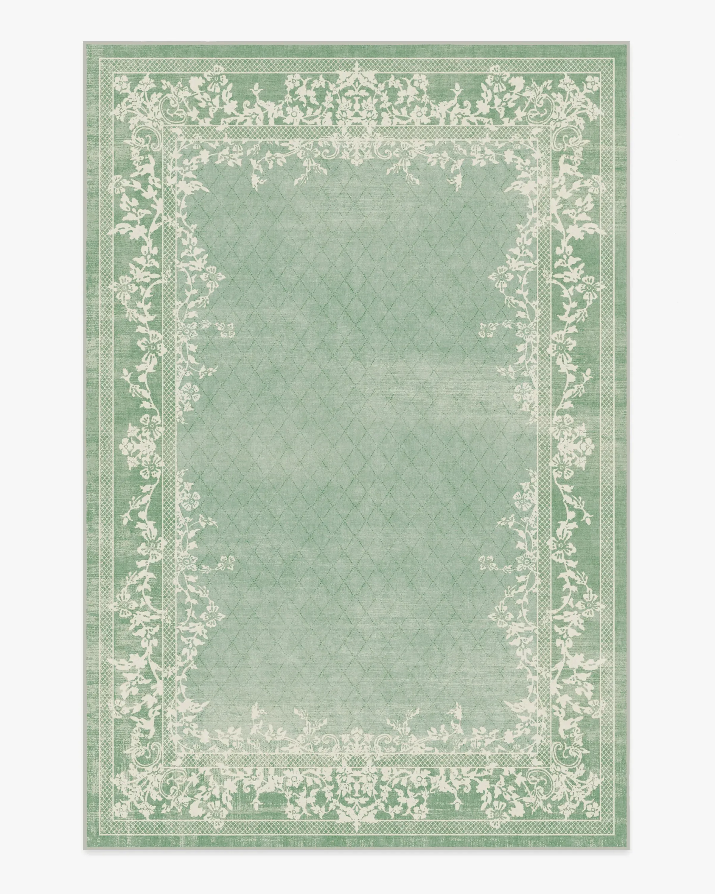 Medium Area Rug Machine Washable - Sage Green