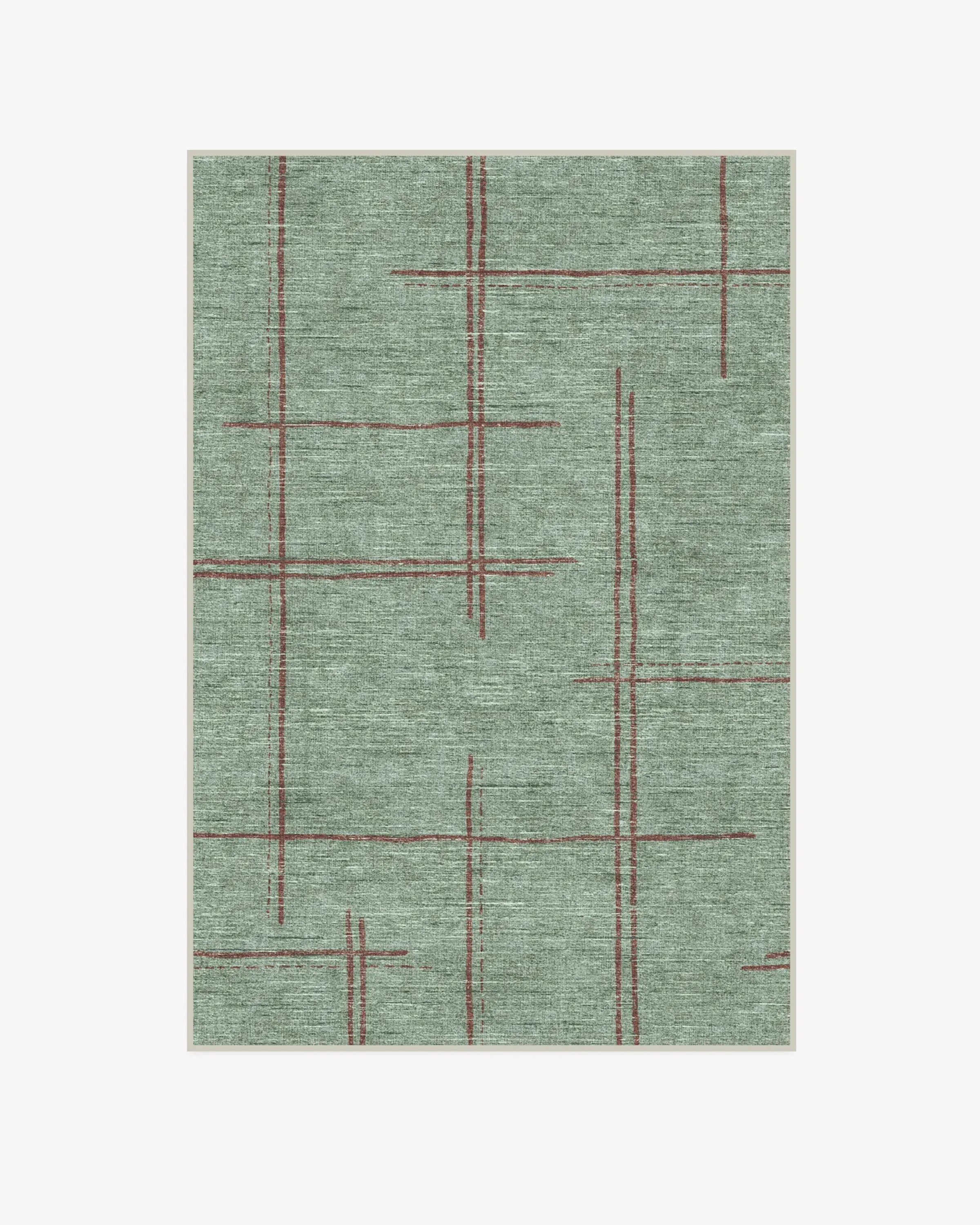Medium Area Rug Machine Washable - Sage Green